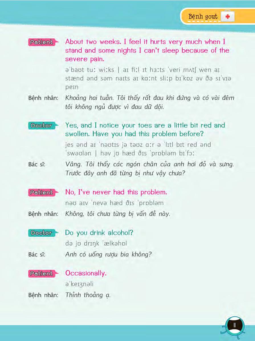 tiếng anh giao tiếp dành cho bác sĩ và bệnh nhân - Ảnh 11