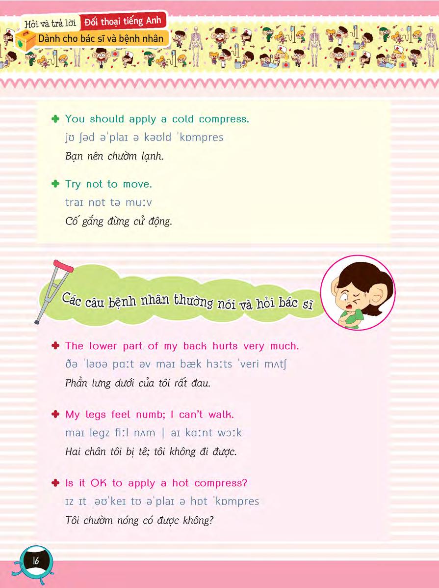 tiếng anh giao tiếp dành cho bác sĩ và bệnh nhân - Ảnh 16