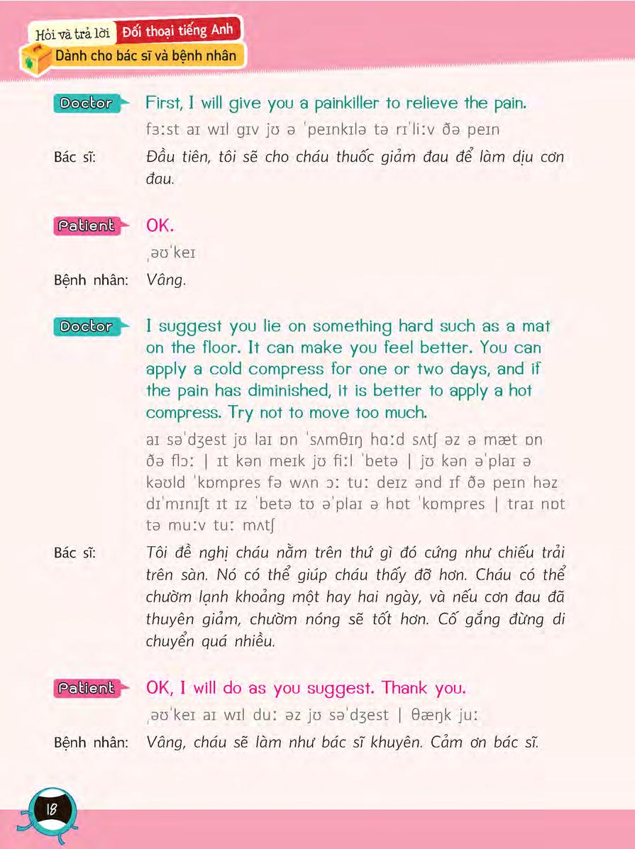 tiếng anh giao tiếp dành cho bác sĩ và bệnh nhân - Ảnh 18