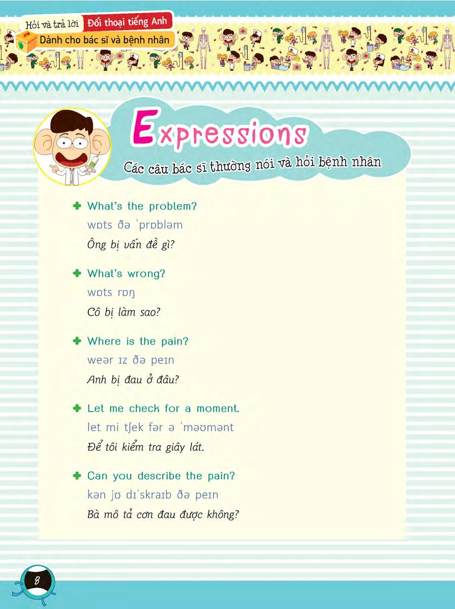tiếng anh giao tiếp dành cho bác sĩ và bệnh nhân - Ảnh 8