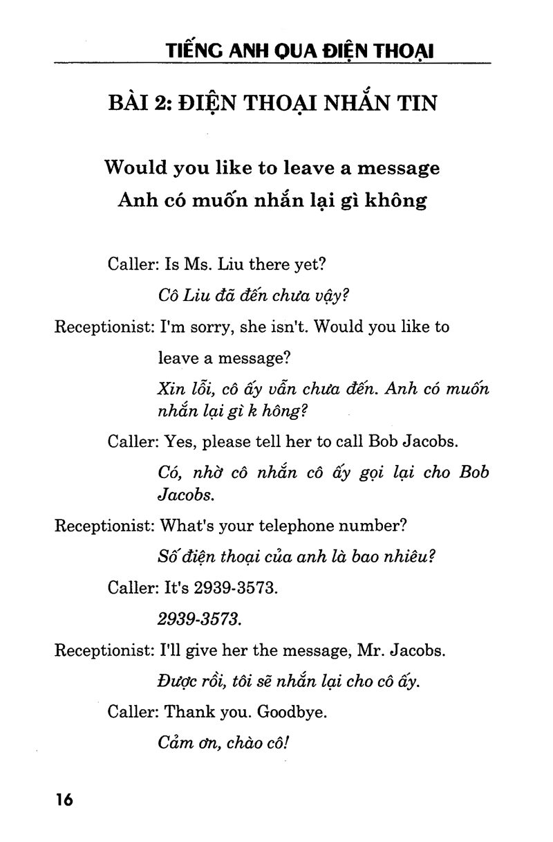 tiếng anh qua điện thoại - kèm cd - Ảnh 13