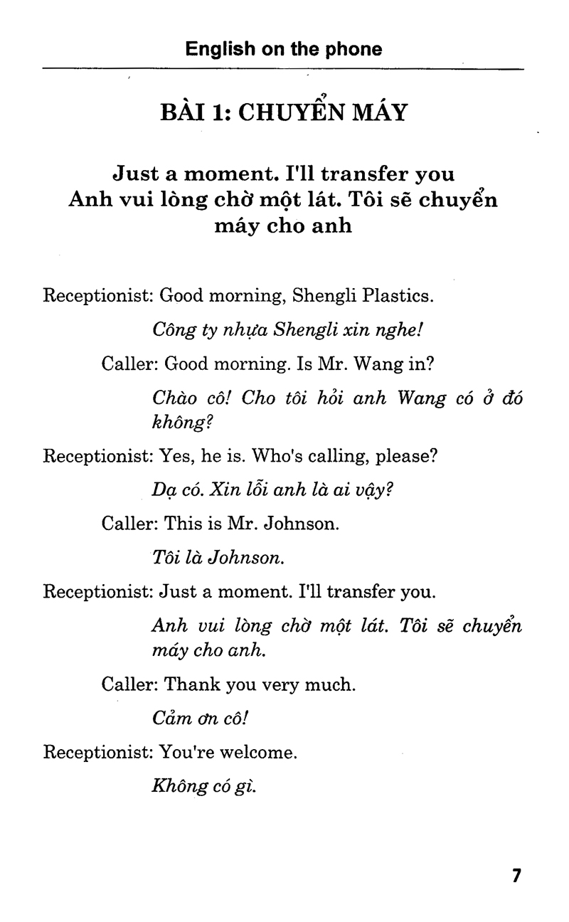 tiếng anh qua điện thoại - kèm cd - Ảnh 4