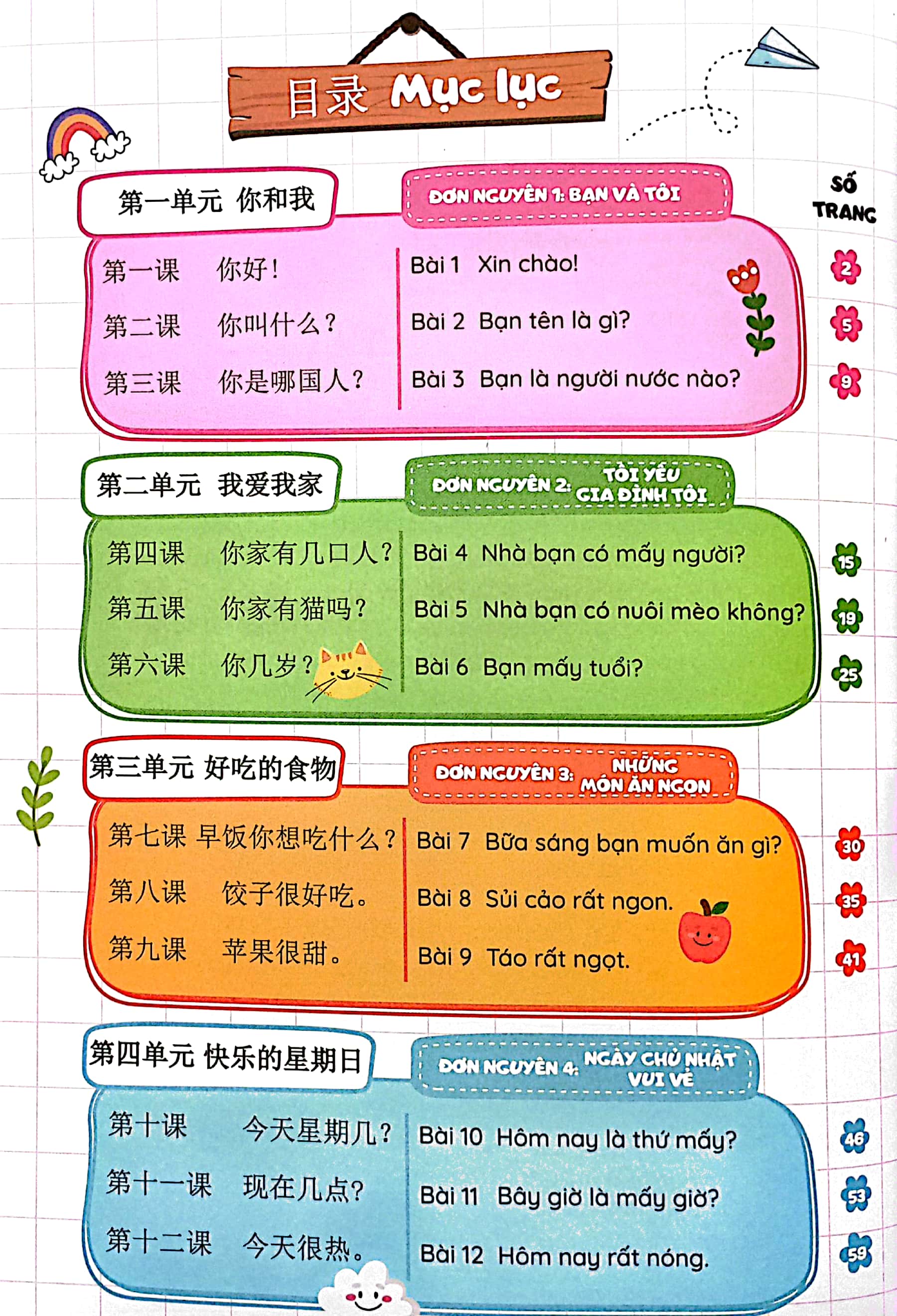 tiếng trung trẻ em ichiland - sách bài tập - tập 1 - Ảnh 3