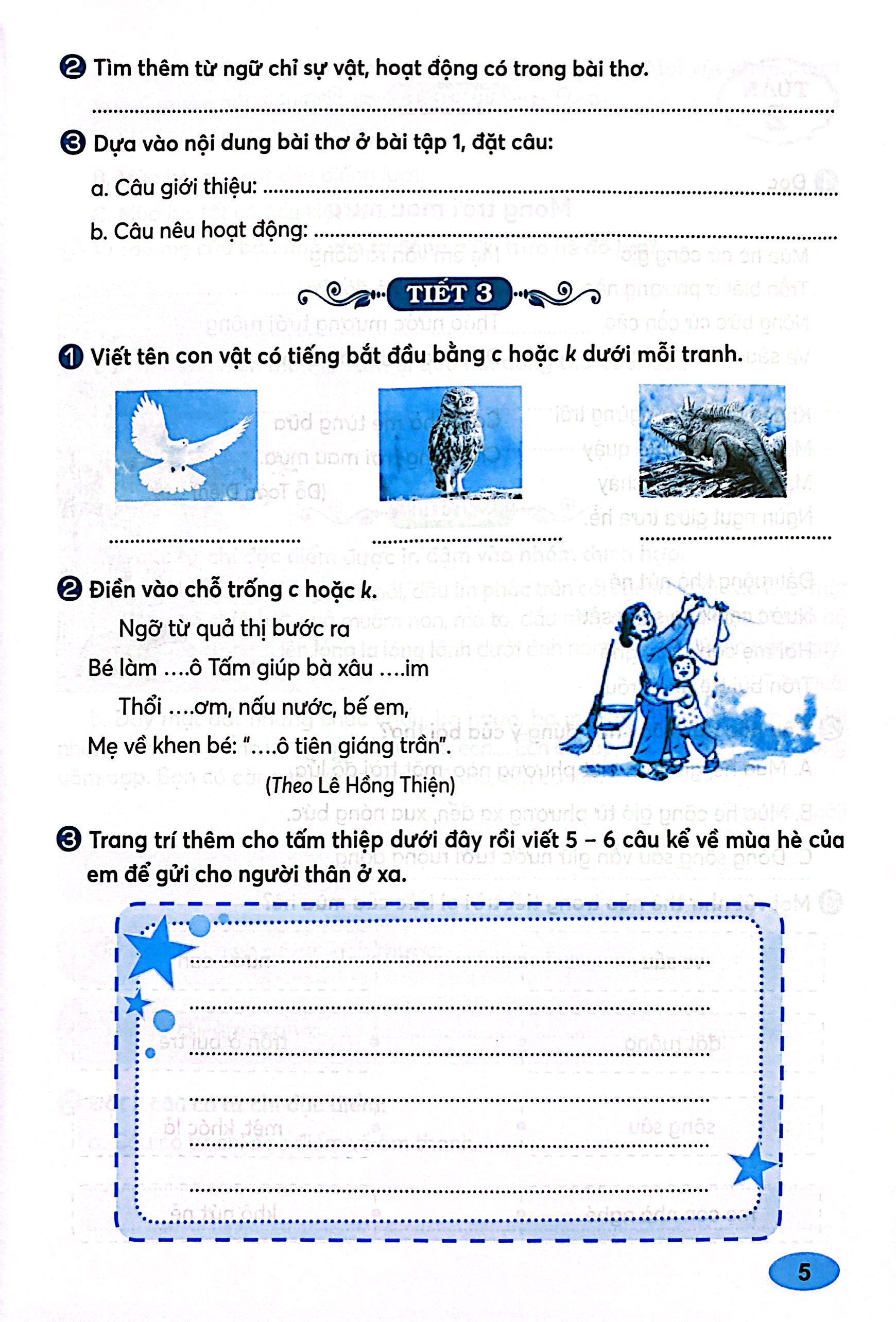 tiếng việt 3 - tập 1 (kết nối) (dành cho buổi học thứ hai) - Ảnh 6