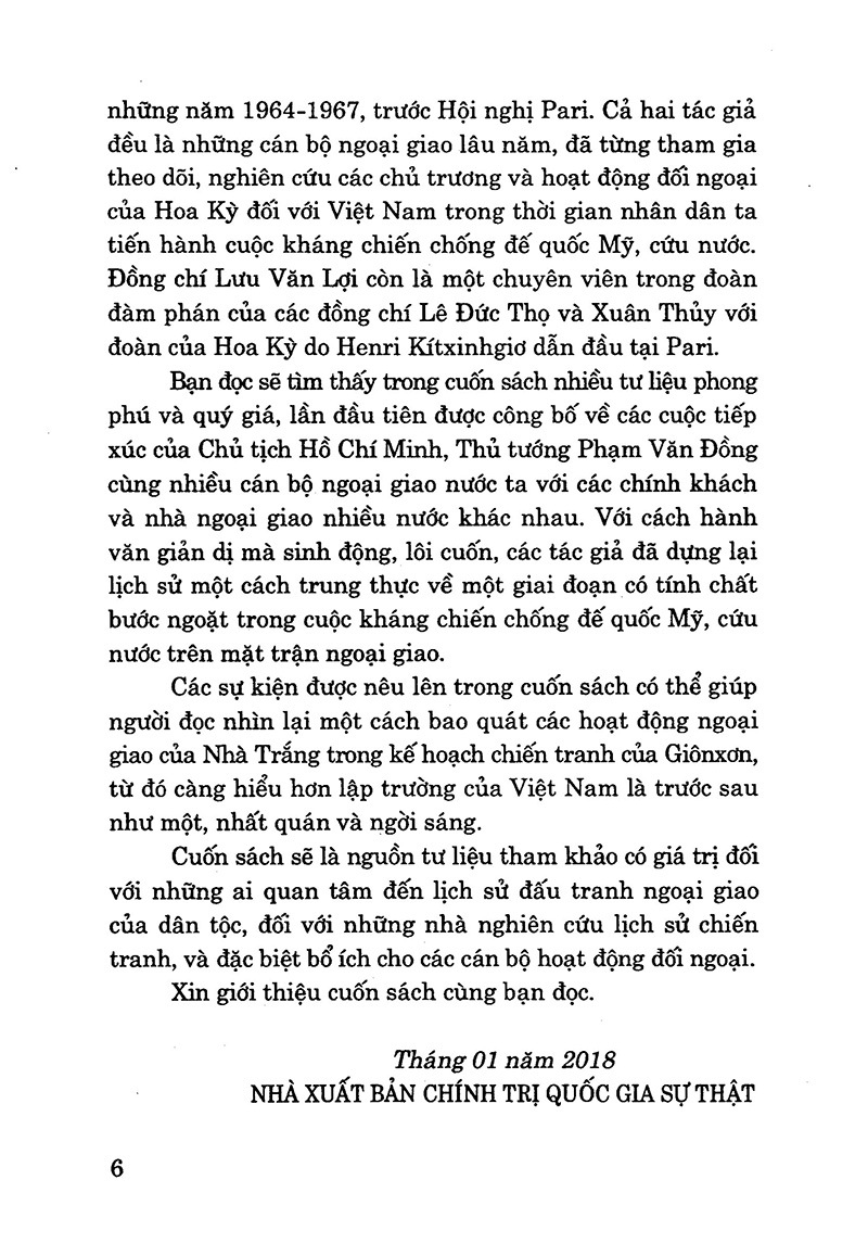 tiếp xúc bí mật việt nam - hoa kỳ trước hội nghị pari (tái bản 2023) - Ảnh 4