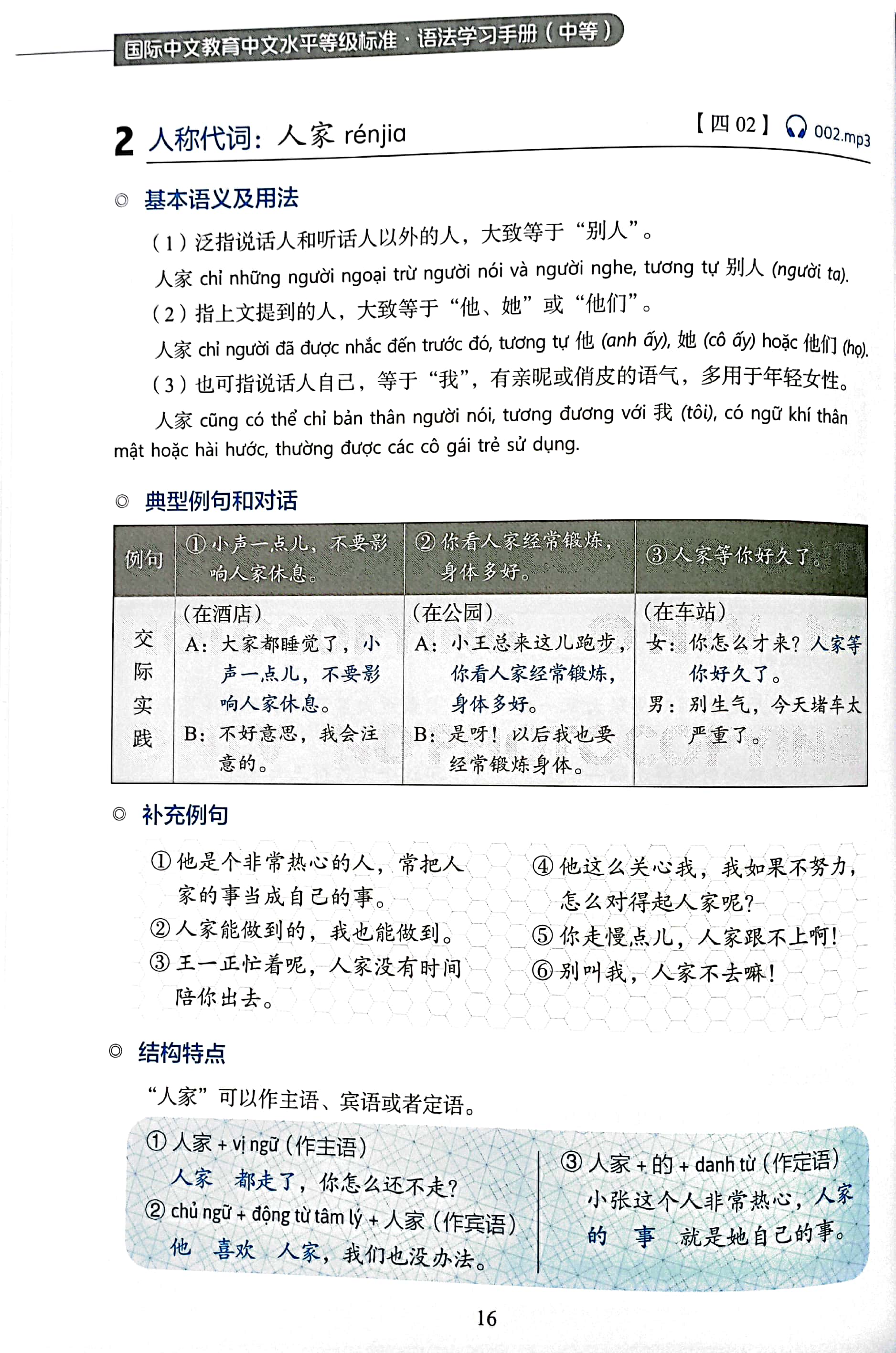 tiêu chuẩn các cấp độ tiếng trung trong giáo dục tiếng trung quốc tế - giáo trình ngữ pháp tiếng trung - trung cấp - Ảnh 5