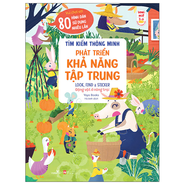 Tìm Kiếm Thông Minh - Phát Triển Khả Năng Tập Trung - Look, Find And Sticker - Động Vật Ở Nông Trại