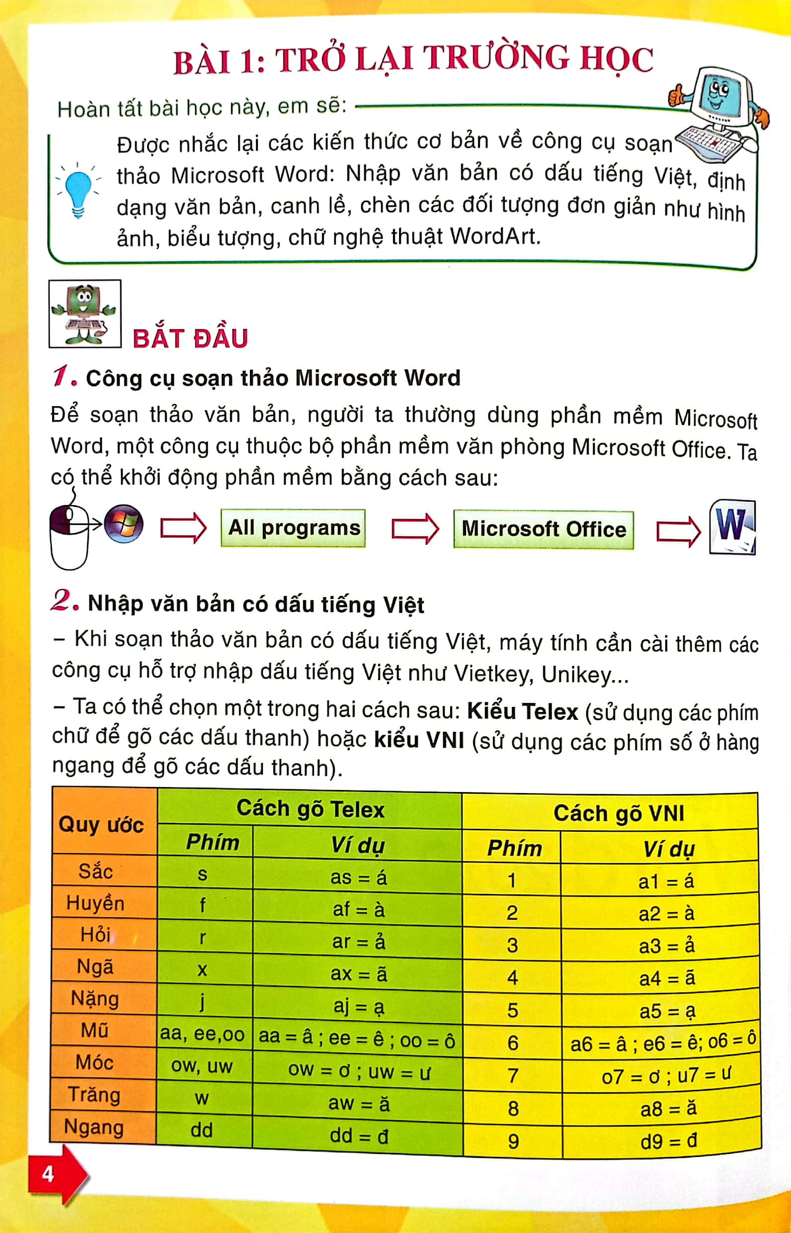 tin học lớp 4 - tập 1 - Ảnh 4