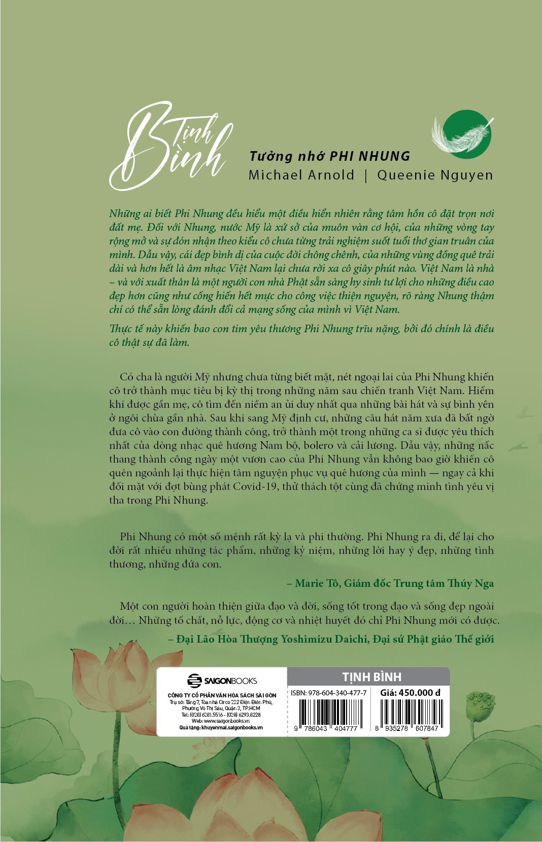 tịnh bình - tưởng nhớ phi nhung (bìa cứng) - Ảnh 2