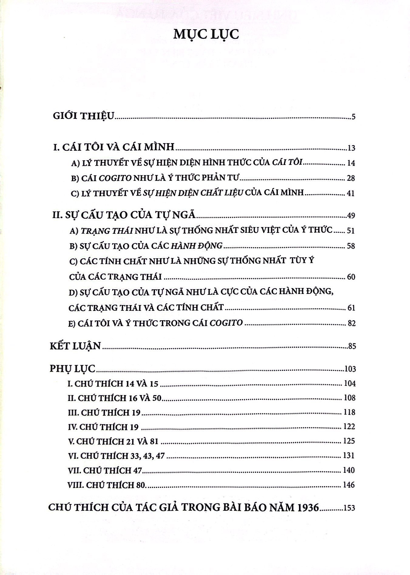 tính siêu việt của tự ngã - phác thảo một mô tả hiện tượng học - Ảnh 7