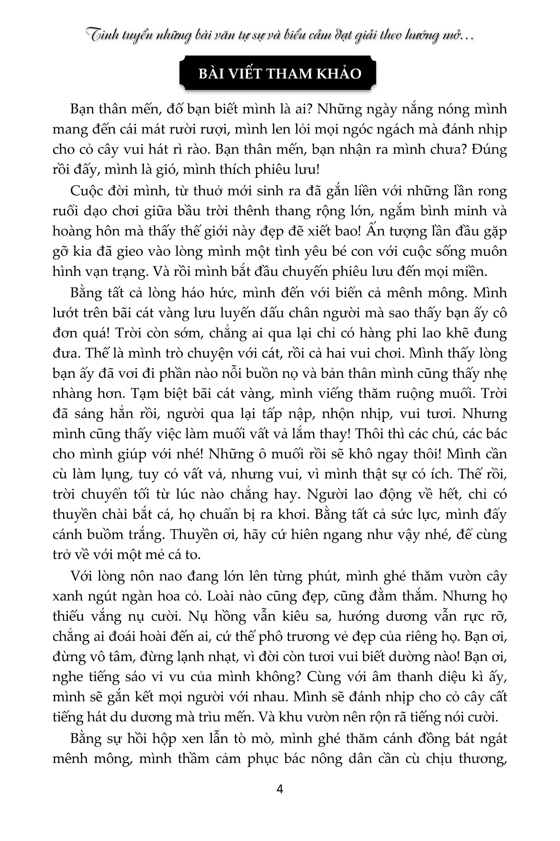 tinh tuyển những bài văn tự sự và biểu cảm đạt giải theo hướng mở bồi dưỡng học sinh giỏi lớp 6 - Ảnh 5