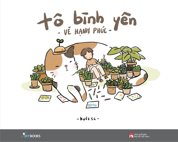 tô bình yên vẽ hạnh phúc - bản đặc biệt - tặng kèm chữ ký tác giả + bộ 3 postcard - độc quyền fahasa - Ảnh 4