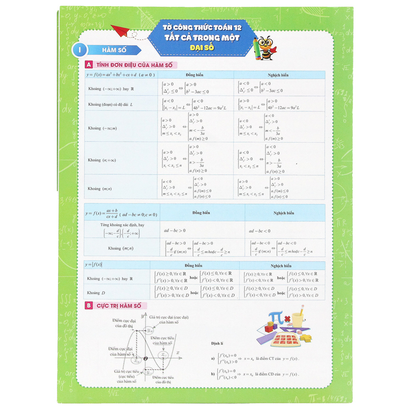 tờ công thức toán 12 - tất cả trong một: đại số + hình học - Ảnh 2