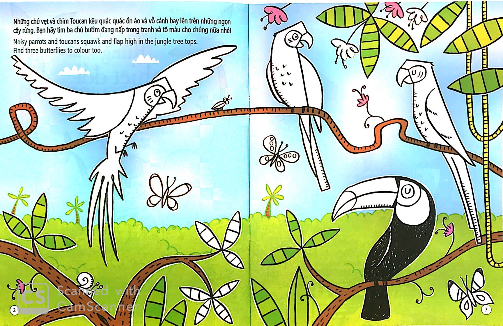 tô màu bóc dán - rừng nhiệt đới - jungle - Ảnh 2