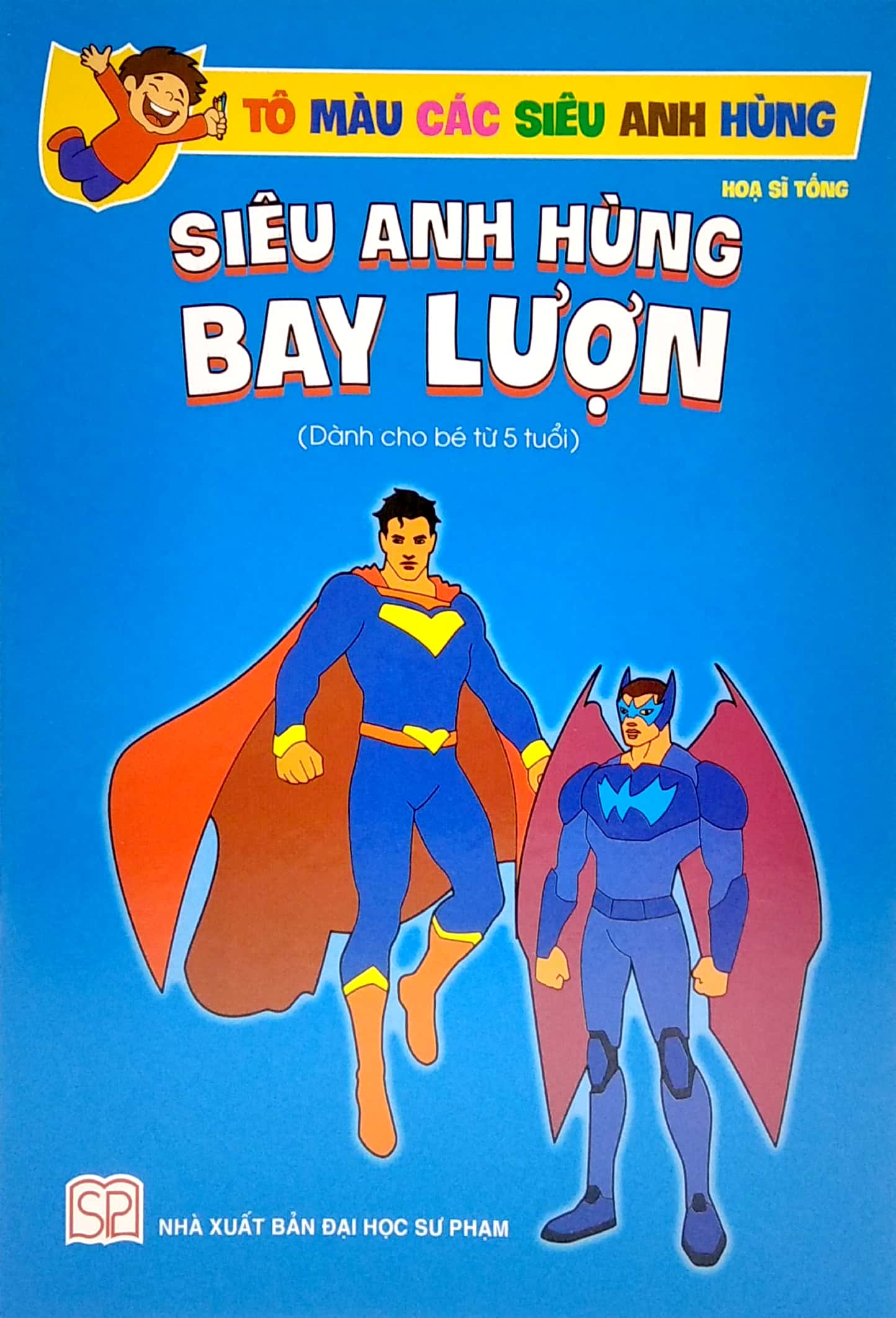 tô màu các siêu anh hùng - siêu anh hùng bay lượn (dành cho bé 5 tuổi) - Ảnh 3