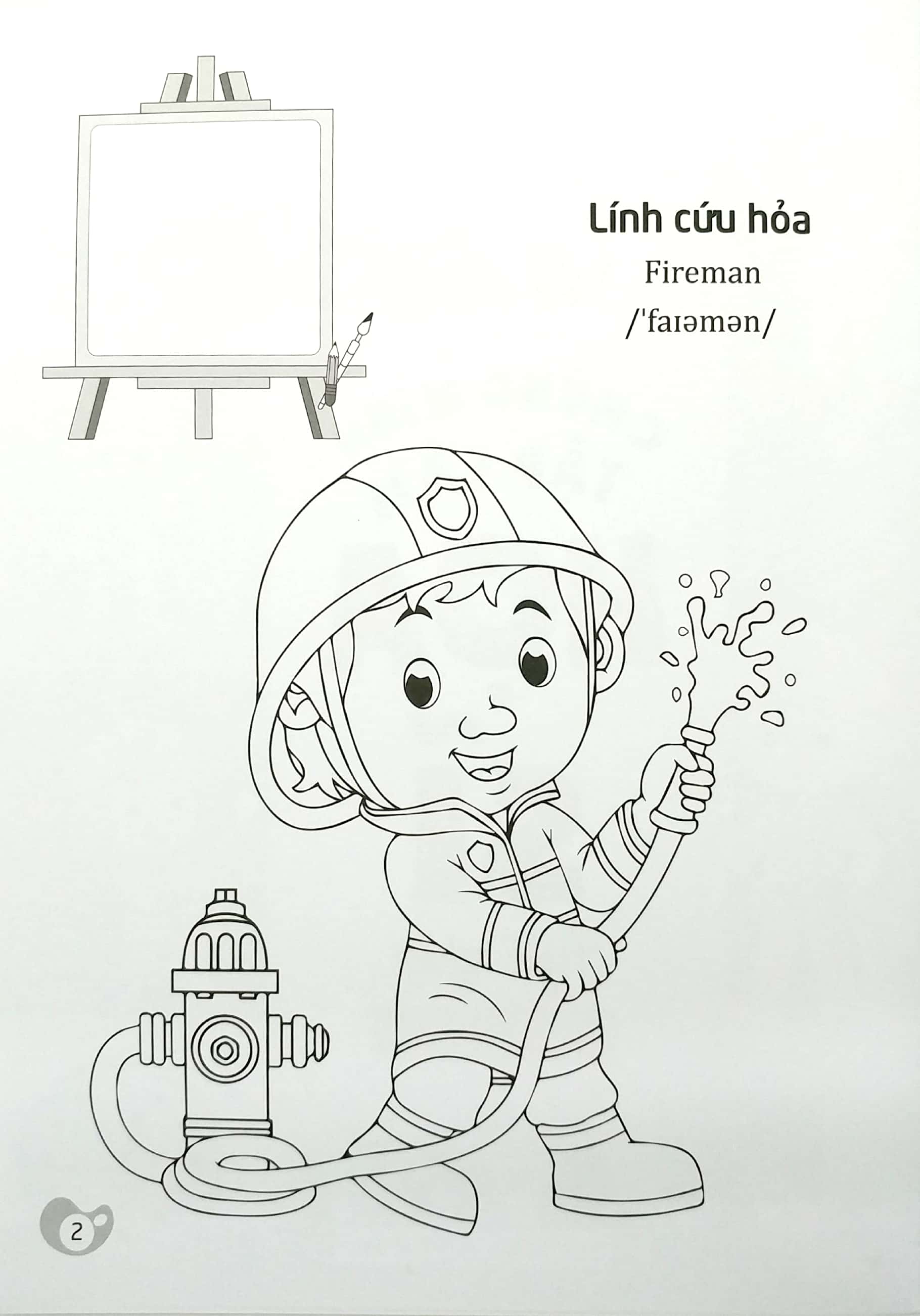 tô màu chúng mình tập làm họa sĩ - 3-6 tuổi - nghề nghiệp - Ảnh 3