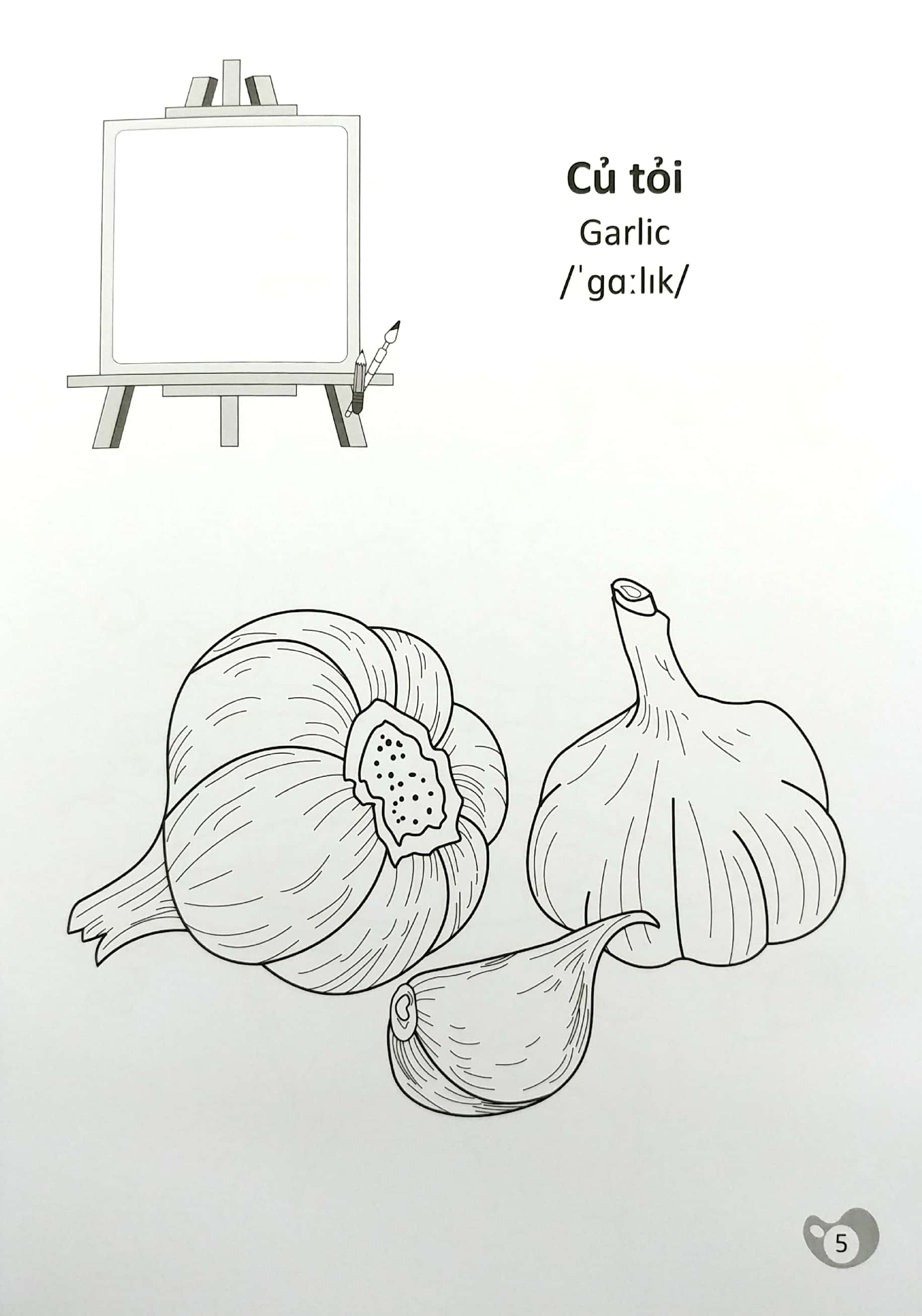 tô màu chúng mình tập làm họa sĩ - 3-6 tuổi - rau củ quả - Ảnh 6