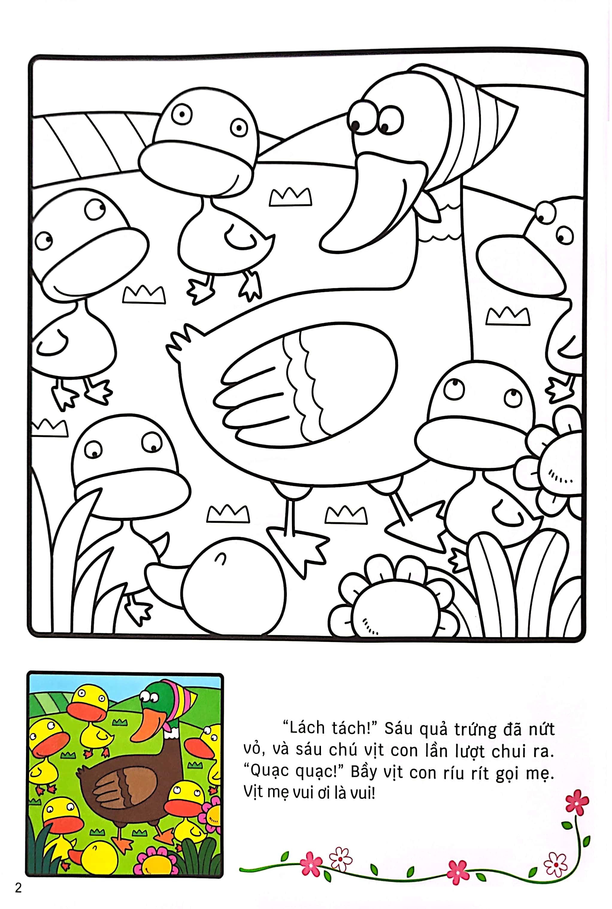 tô màu cổ tích - vịt con xấu xí - Ảnh 4