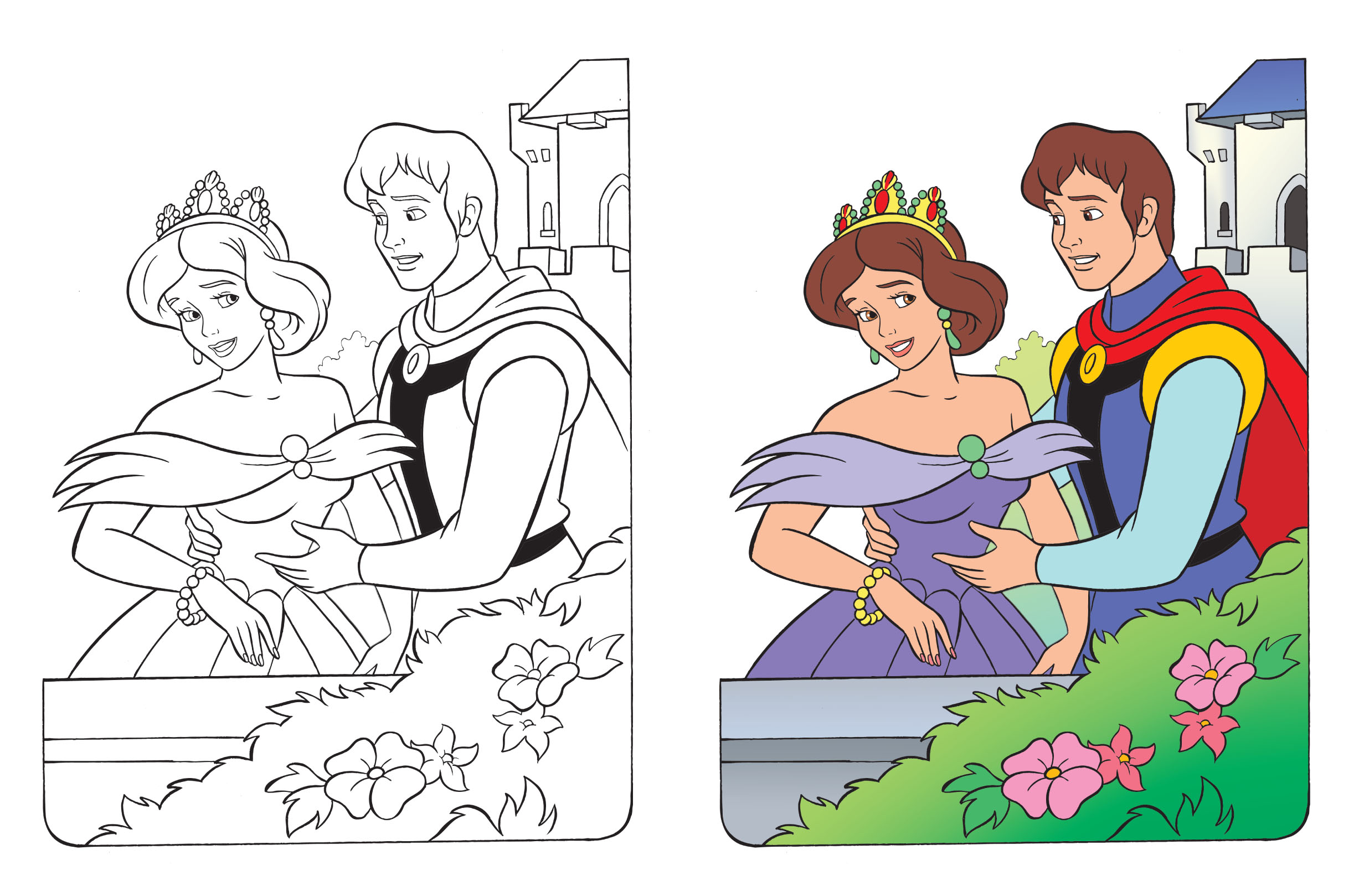 tô màu công chúa - nàng công chúa và hạt đậu - Ảnh 3