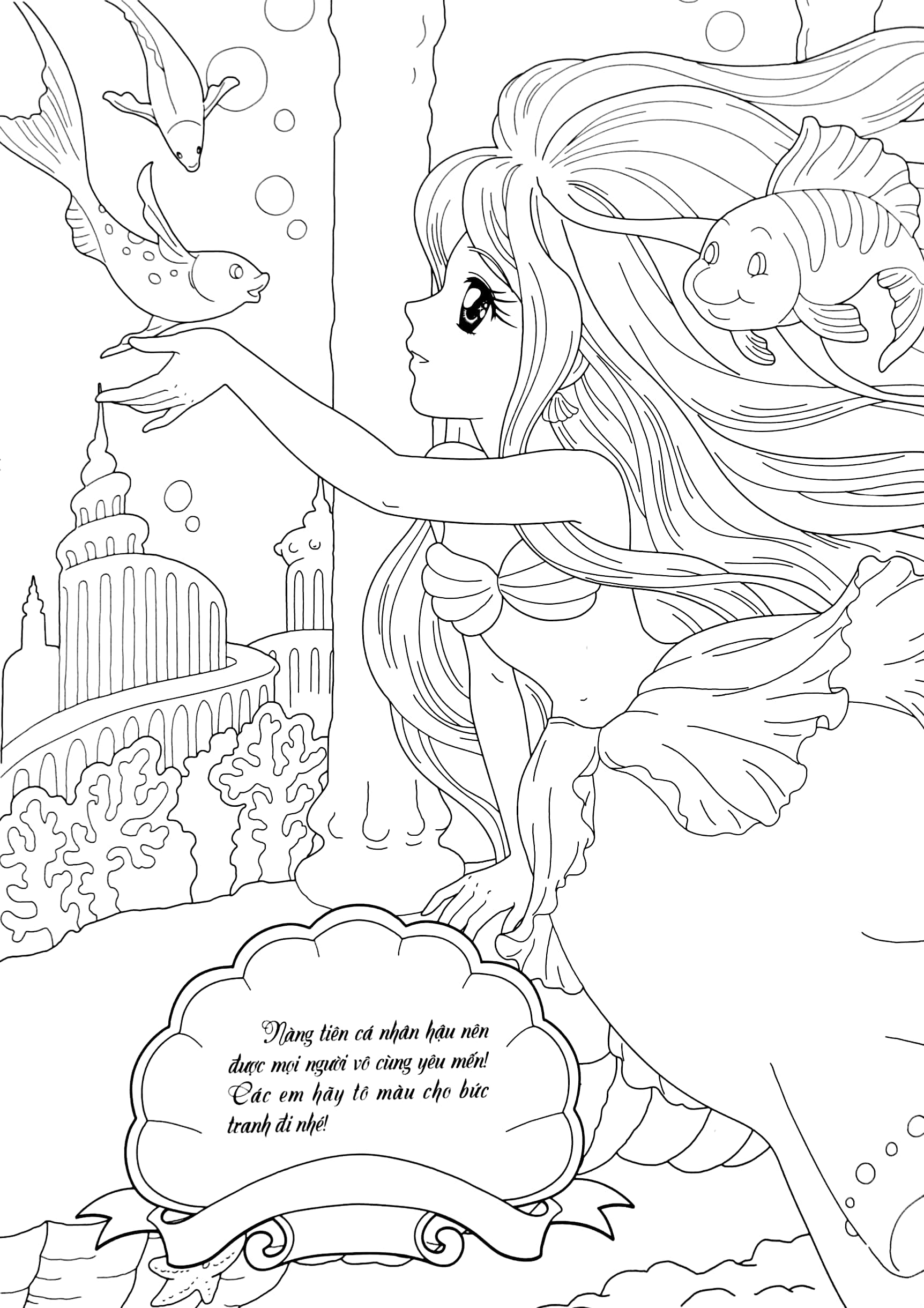 tô màu công chúa - nàng tiên cá - Ảnh 5