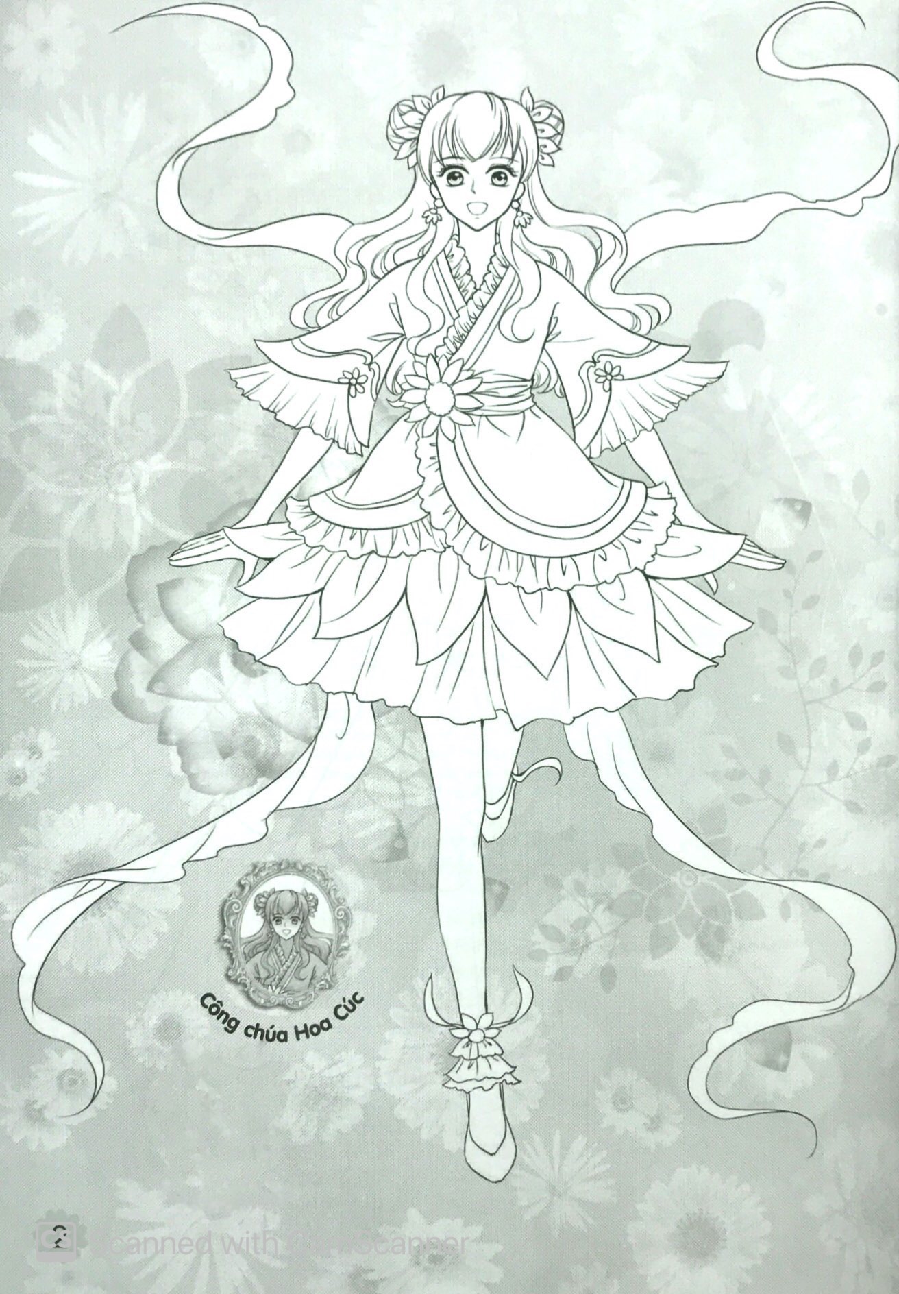 tô màu công chúa sáng tạo - những nàng công chúa hoa - Ảnh 4