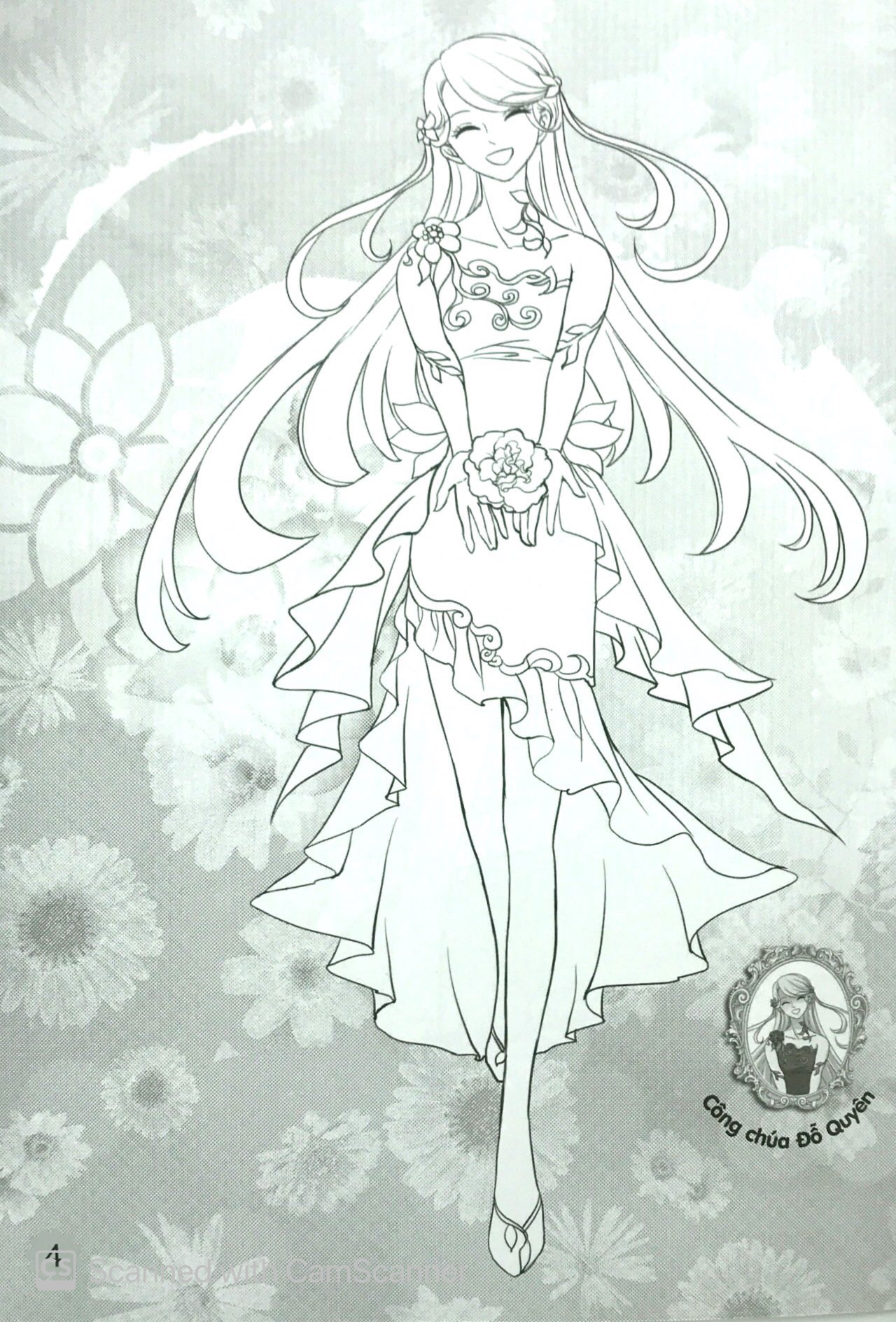 tô màu công chúa sáng tạo - những nàng công chúa hoa - Ảnh 6