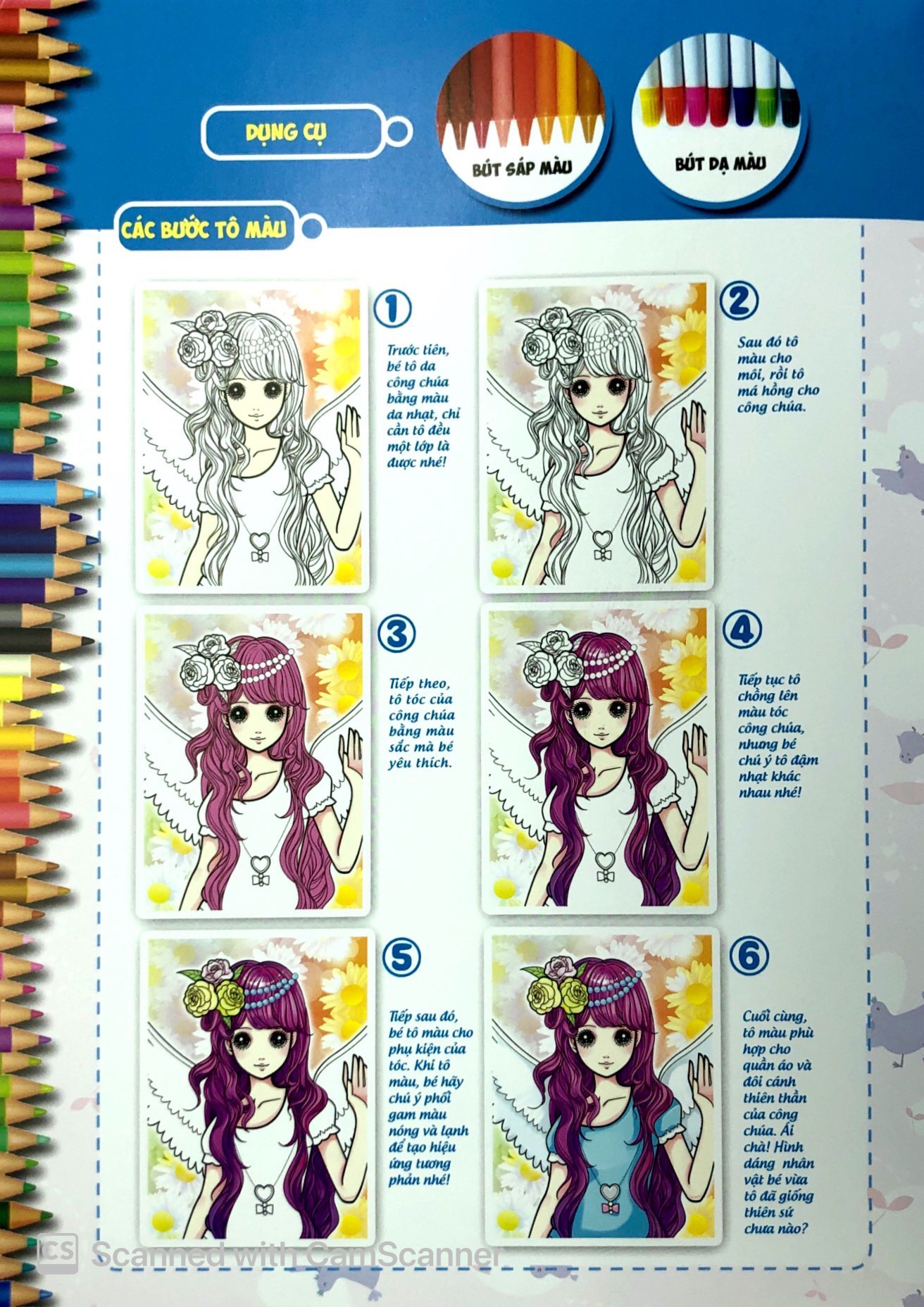 tô màu công chúa xinh đẹp - công chúa thiên sứ - Ảnh 3