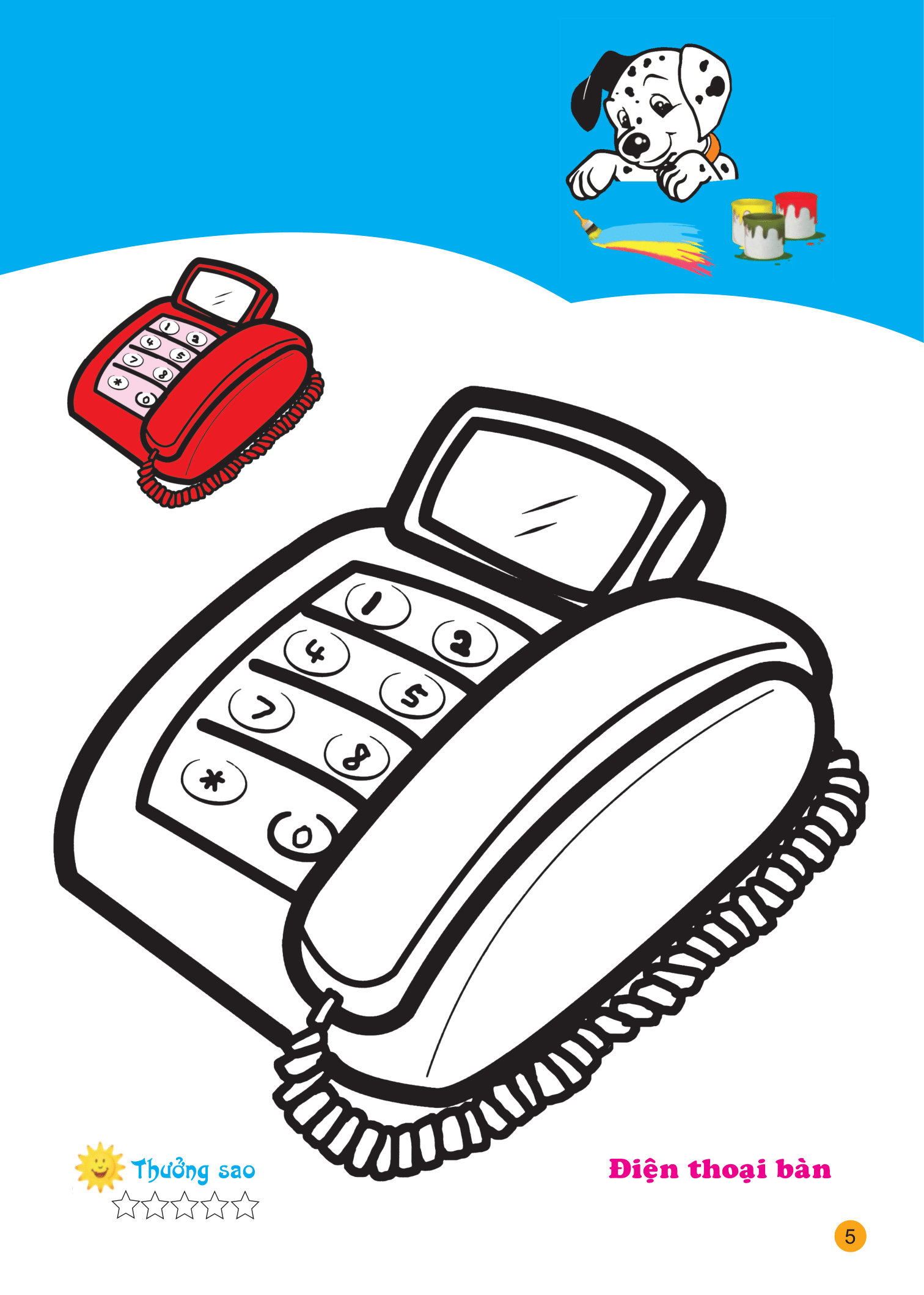 tô màu cùng cún con - tô màu đồ dùng học tập và đồ dùng hằng ngày - Ảnh 6