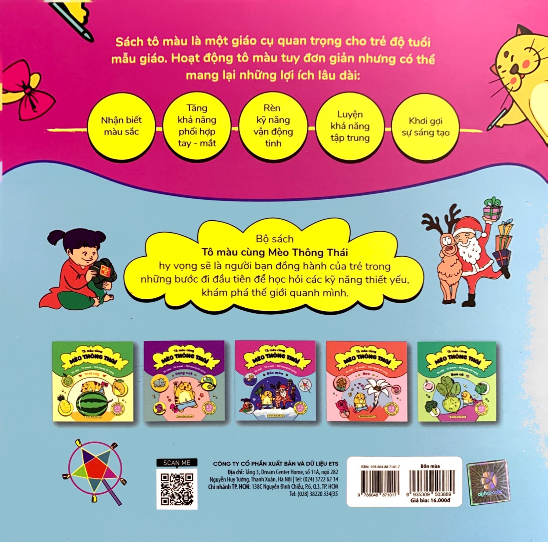 tô màu cùng mèo thông thái - song ngữ việt-anh - bốn mùa (dành cho trẻ từ 3-5 tuổi) - Ảnh 7