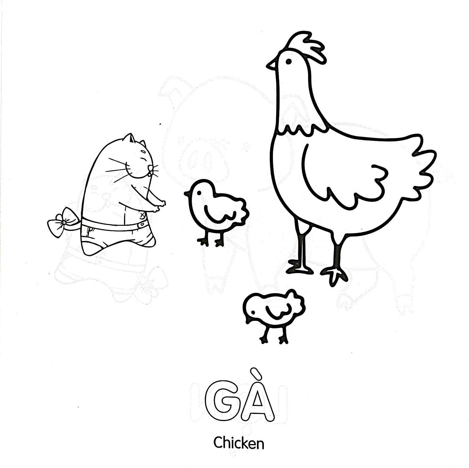 tô màu cùng mèo thông thái - song ngữ việt-anh - động vật (dành cho trẻ từ 3-5 tuổi) - Ảnh 4