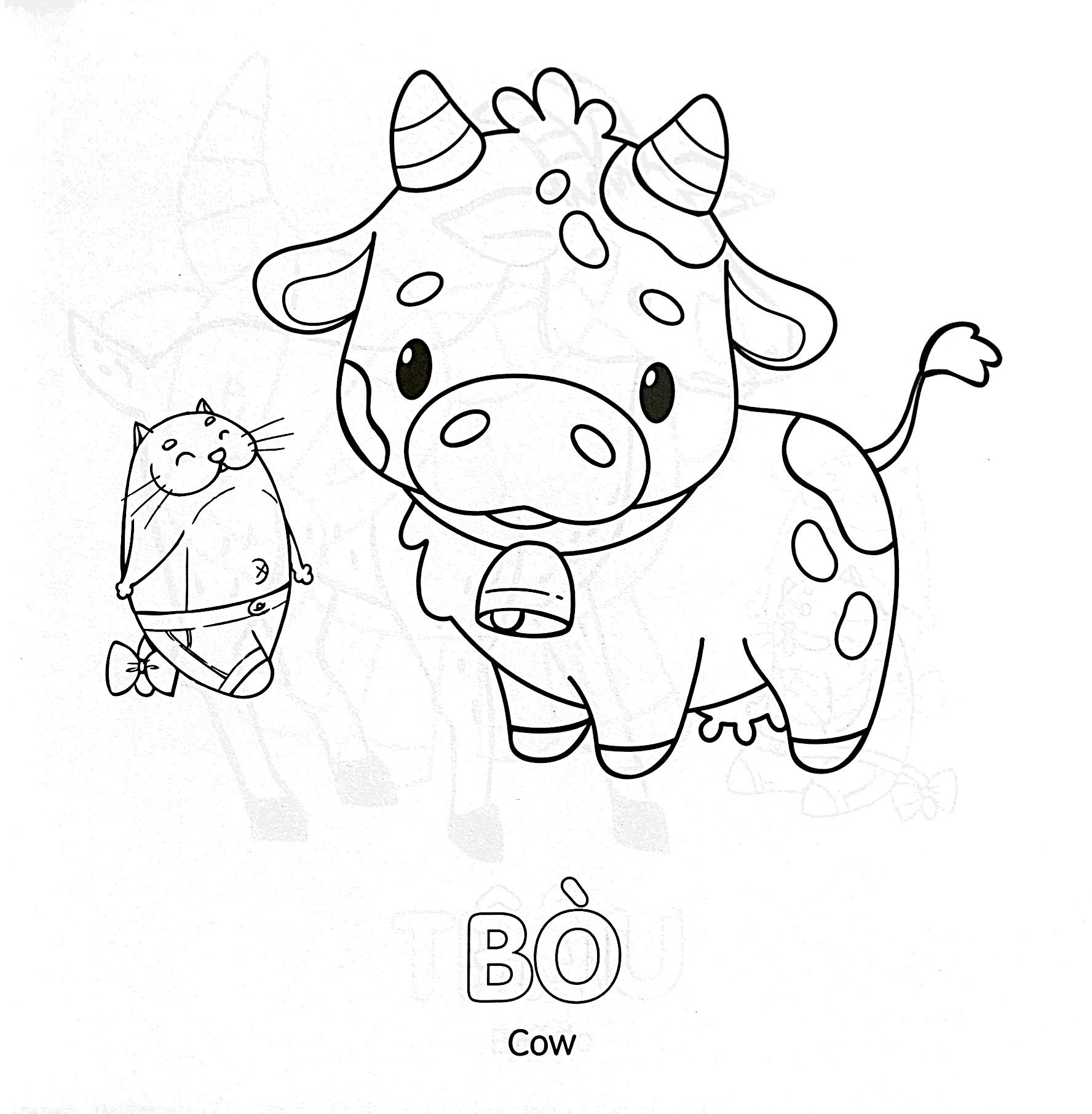 tô màu cùng mèo thông thái - song ngữ việt-anh - động vật (dành cho trẻ từ 3-5 tuổi) - Ảnh 5