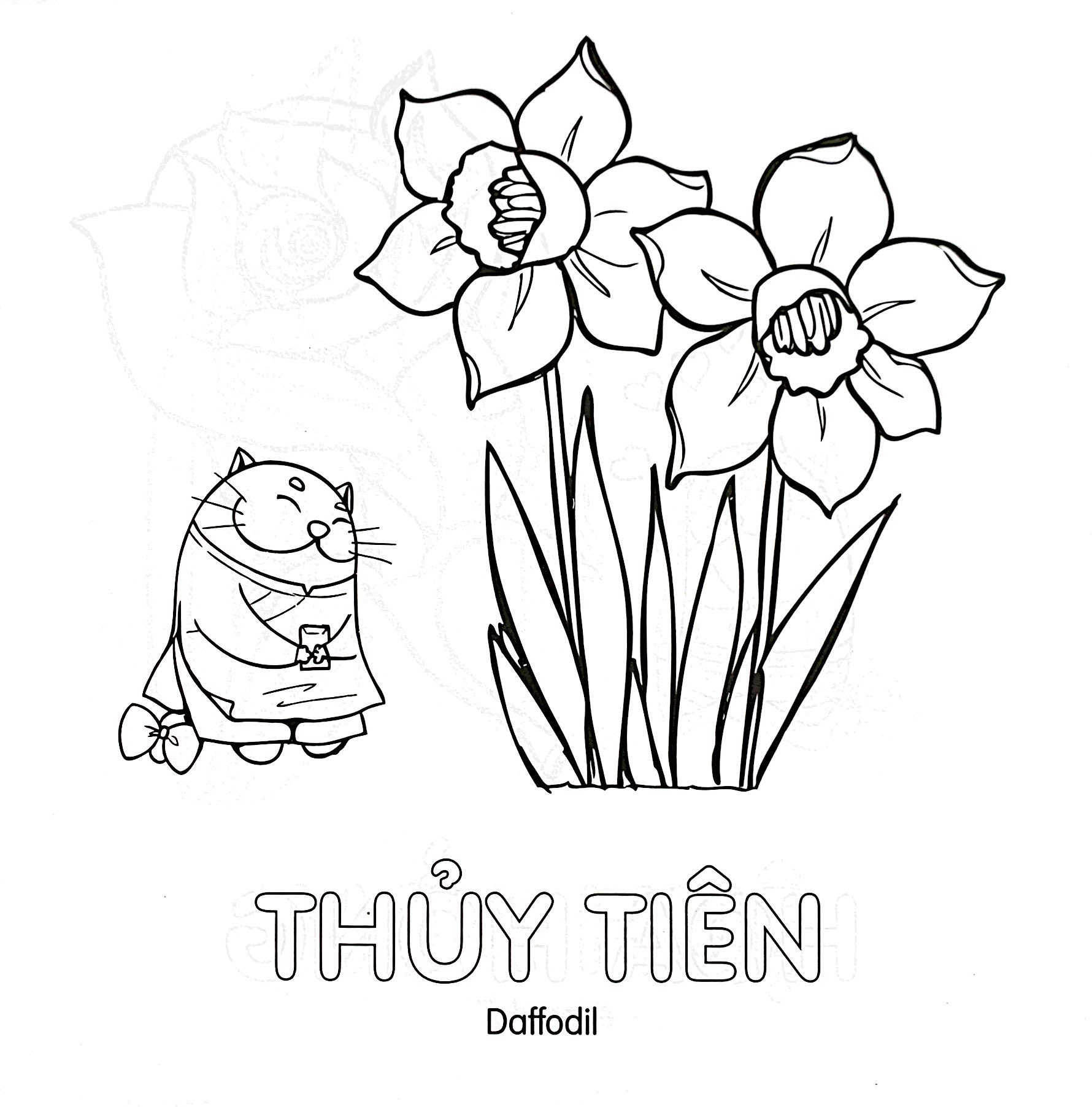 Tô Màu Cùng Mèo Thông Thái - Song Ngữ Việt-Anh - Hoa (Dành Cho Trẻ Từ 3-5 Tuổi) - Ảnh 3