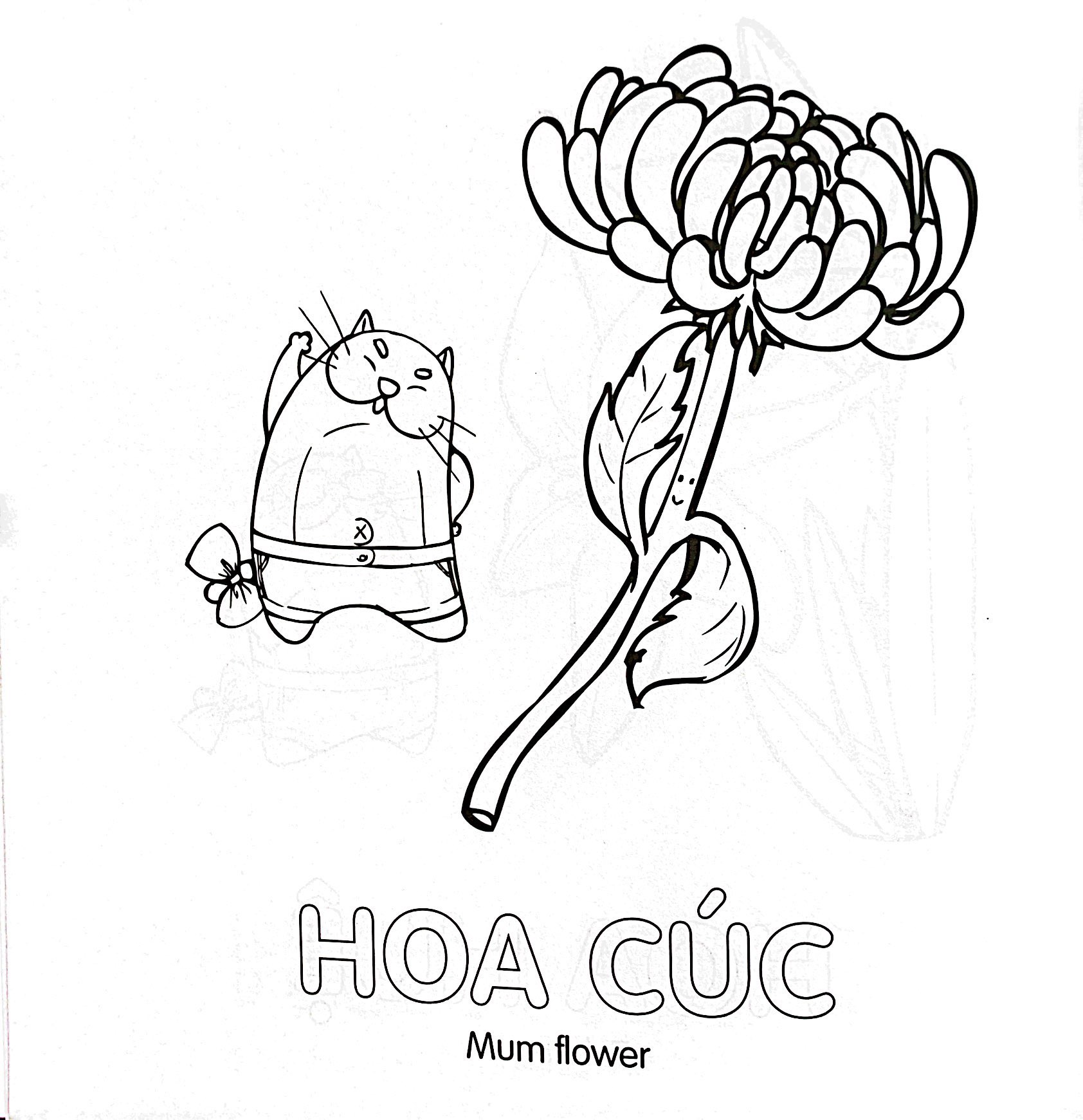 Tô Màu Cùng Mèo Thông Thái - Song Ngữ Việt-Anh - Hoa (Dành Cho Trẻ Từ 3-5 Tuổi) - Ảnh 6