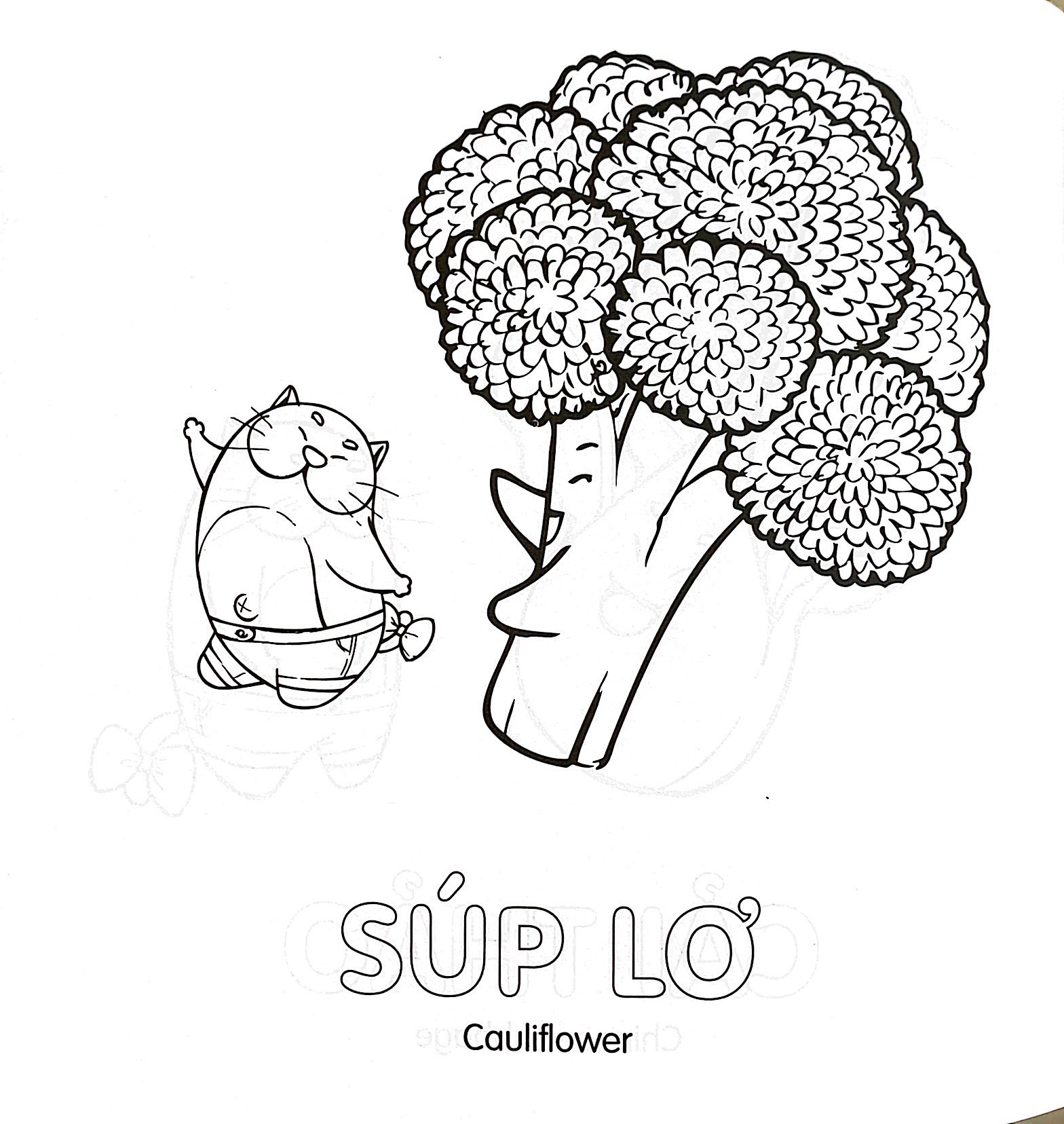 tô màu cùng mèo thông thái - song ngữ việt-anh - rau củ (dành cho trẻ từ 3-5 tuổi) - Ảnh 4