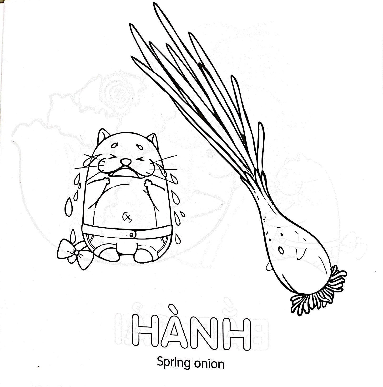 tô màu cùng mèo thông thái - song ngữ việt-anh - rau củ (dành cho trẻ từ 3-5 tuổi) - Ảnh 6