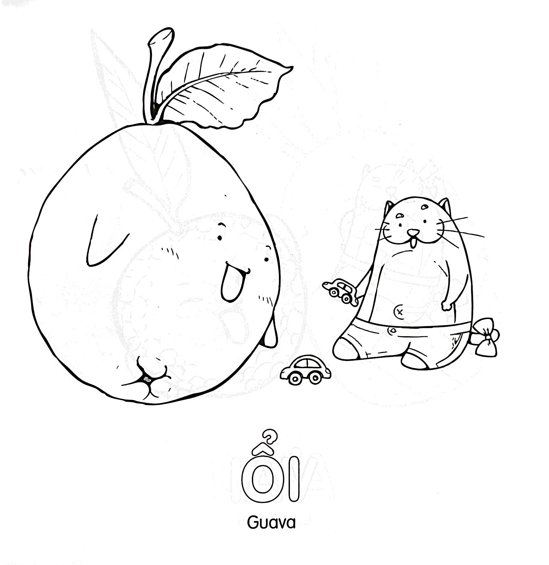 tô màu cùng mèo thông thái - song ngữ việt-anh - trái cây (dành cho trẻ từ 3-5 tuổi) - Ảnh 3