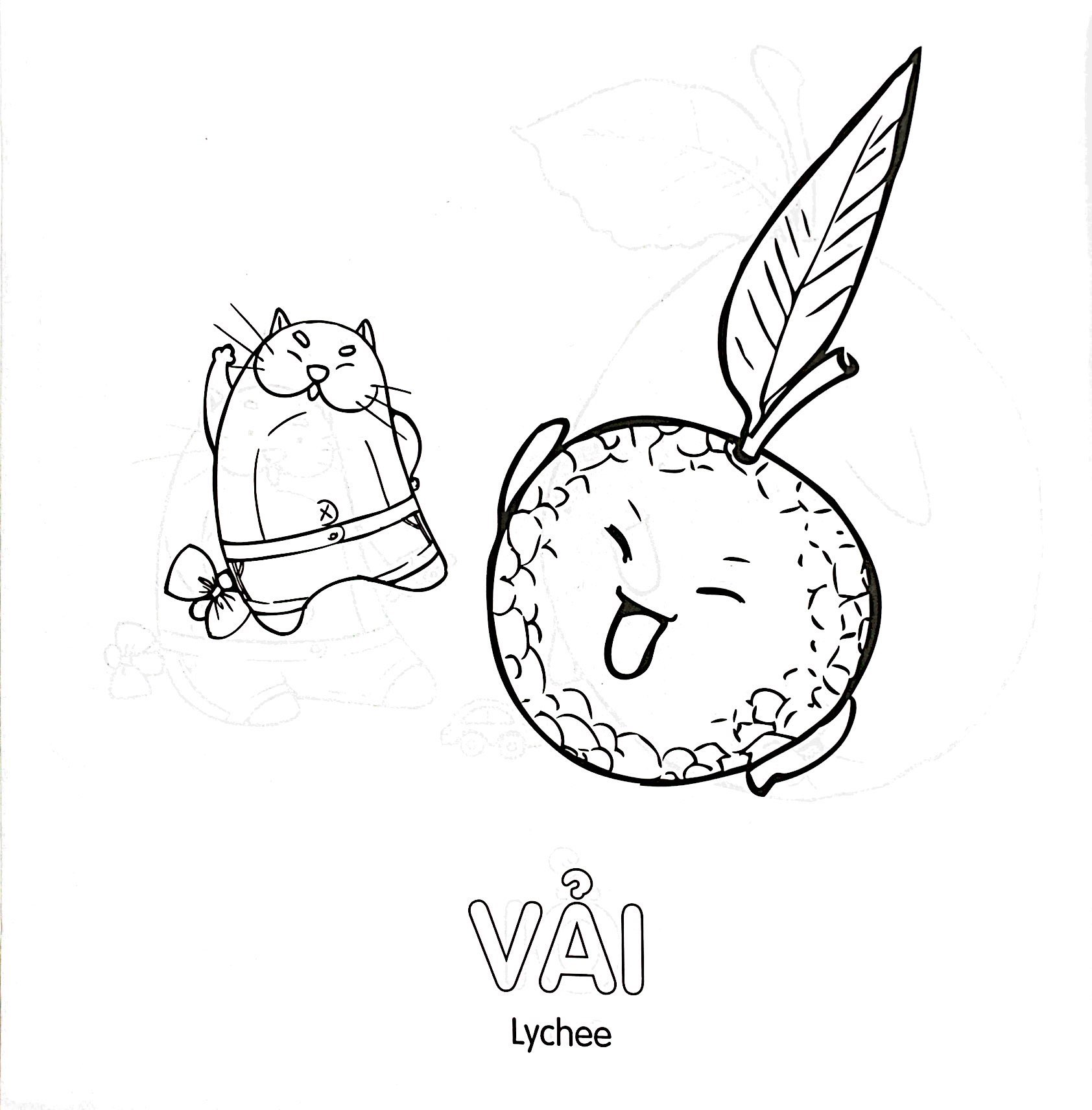 tô màu cùng mèo thông thái - song ngữ việt-anh - trái cây (dành cho trẻ từ 3-5 tuổi) - Ảnh 4