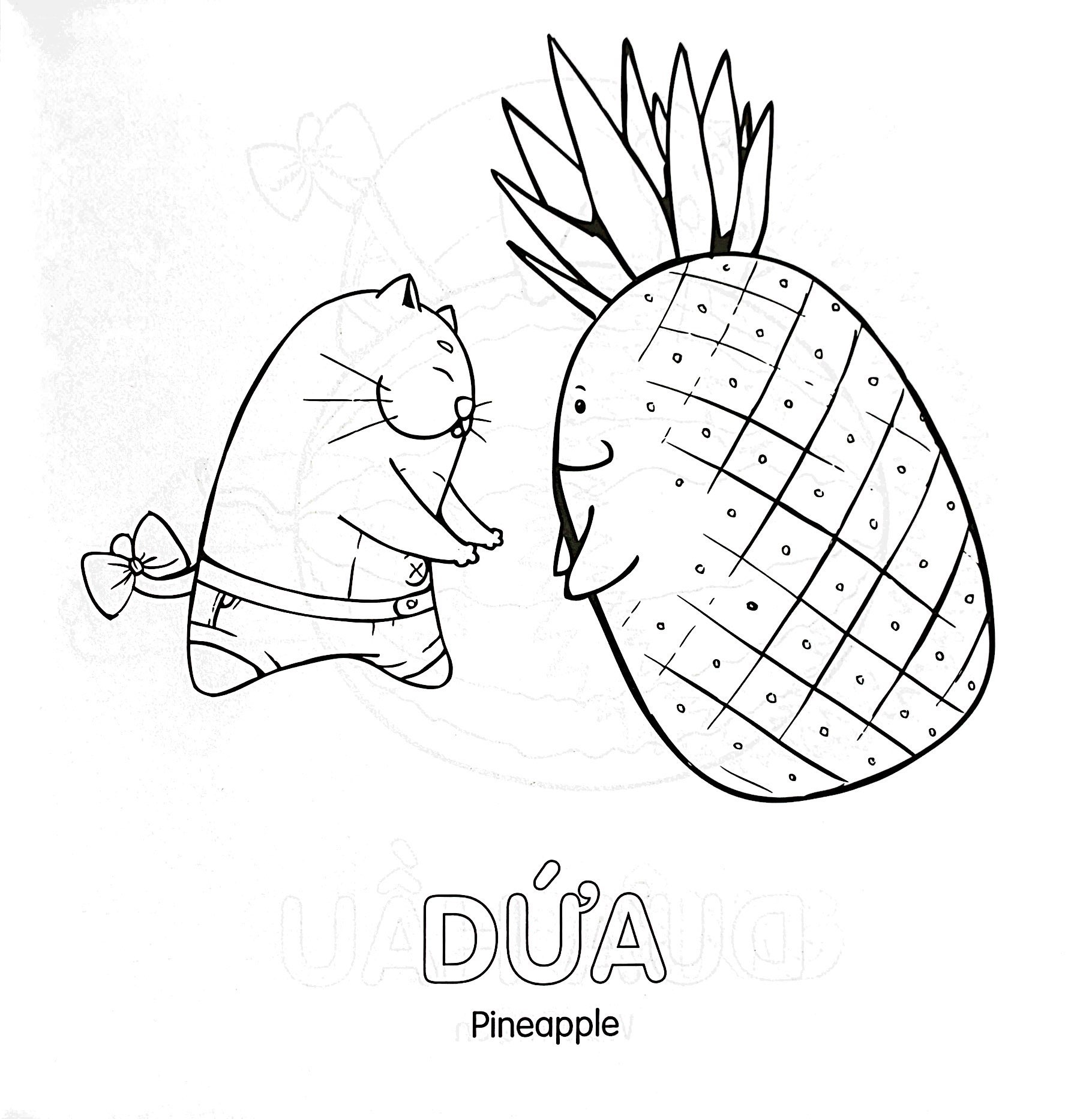 tô màu cùng mèo thông thái - song ngữ việt-anh - trái cây (dành cho trẻ từ 3-5 tuổi) - Ảnh 5