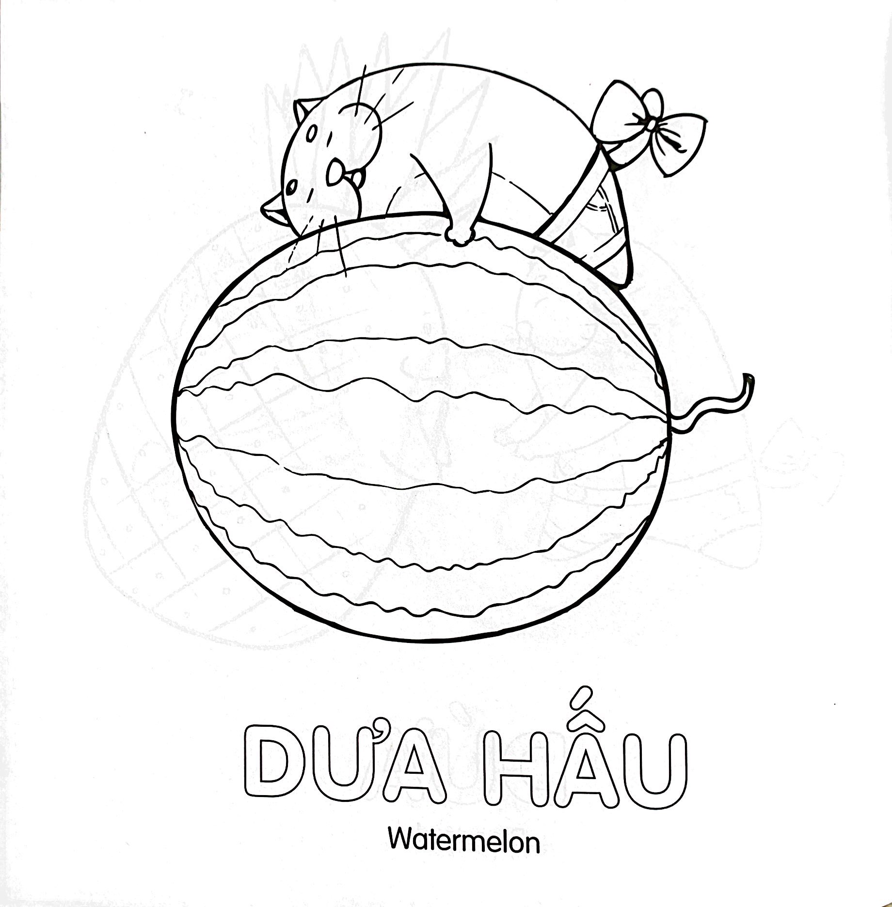 tô màu cùng mèo thông thái - song ngữ việt-anh - trái cây (dành cho trẻ từ 3-5 tuổi) - Ảnh 6