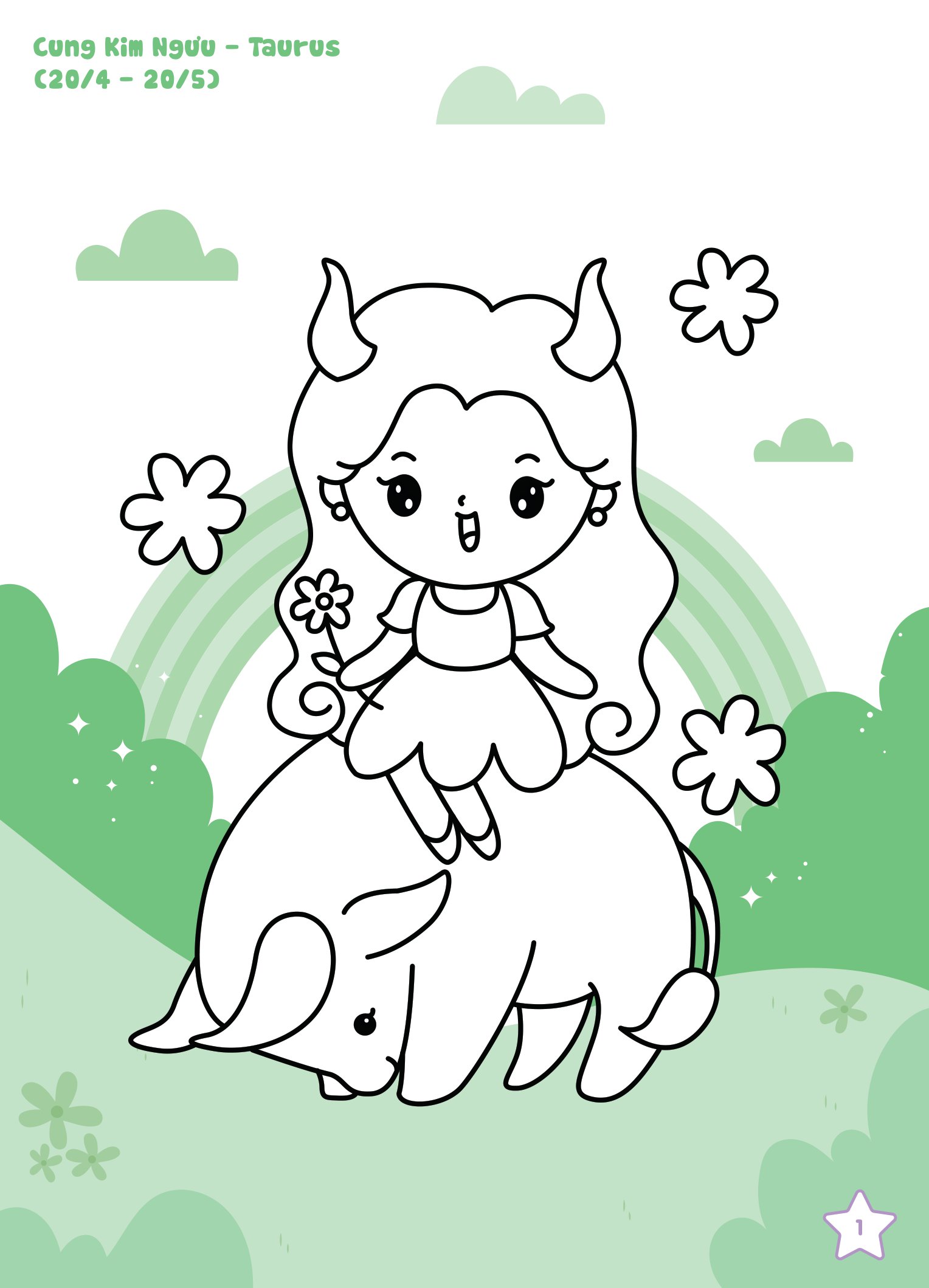tô màu diệu kỳ - bí mật 12 chòm sao (dành cho bé gái năng động) - Ảnh 2