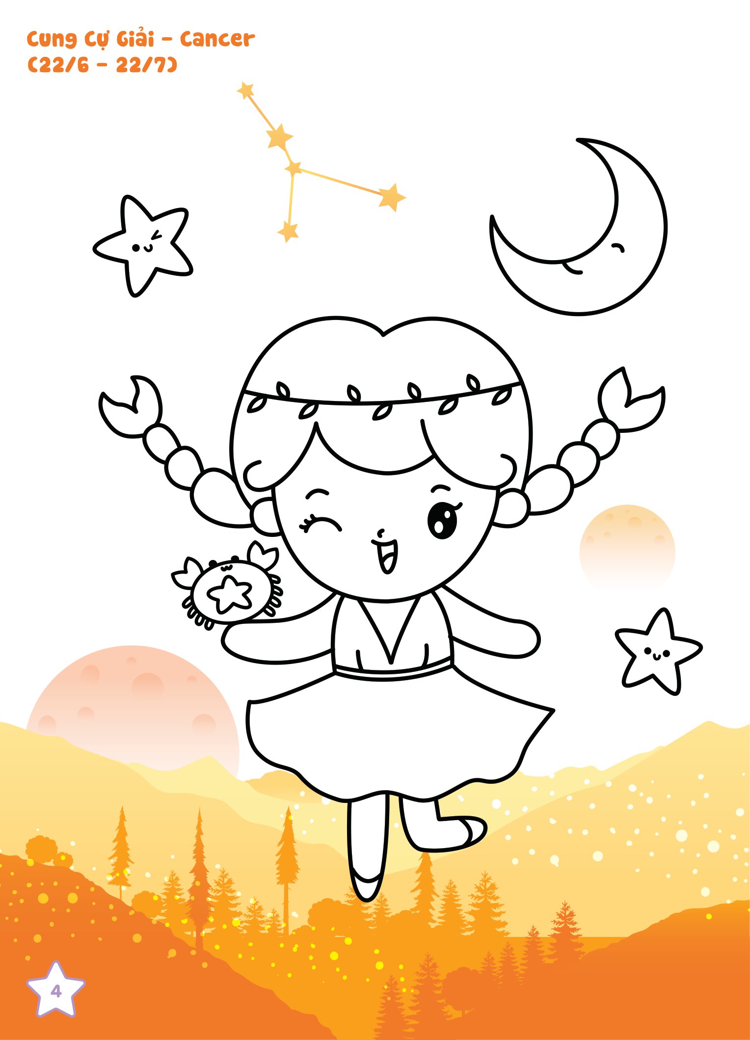 tô màu diệu kỳ - bí mật 12 chòm sao (dành cho bé gái năng động) - Ảnh 5