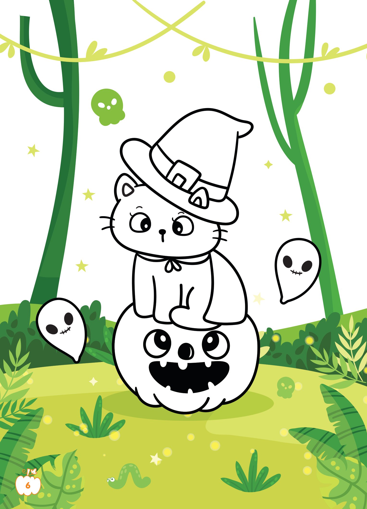 tô màu diệu kỳ - lễ hội halloween (dành cho bé gái năng động) - Ảnh 3