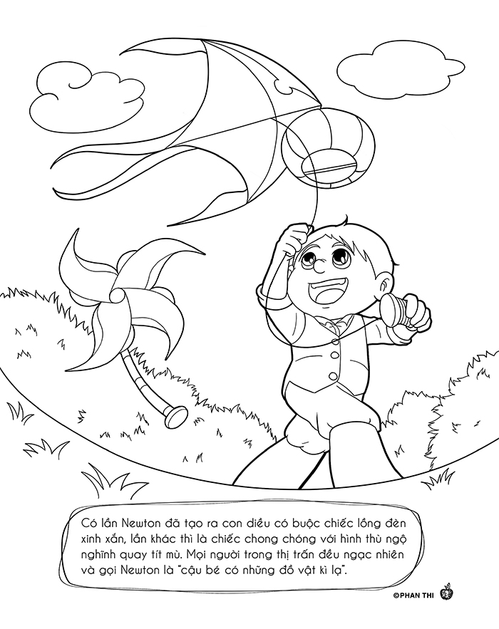 tô màu kể chuyện thiên tài - newton và quả táo rơi - Ảnh 3