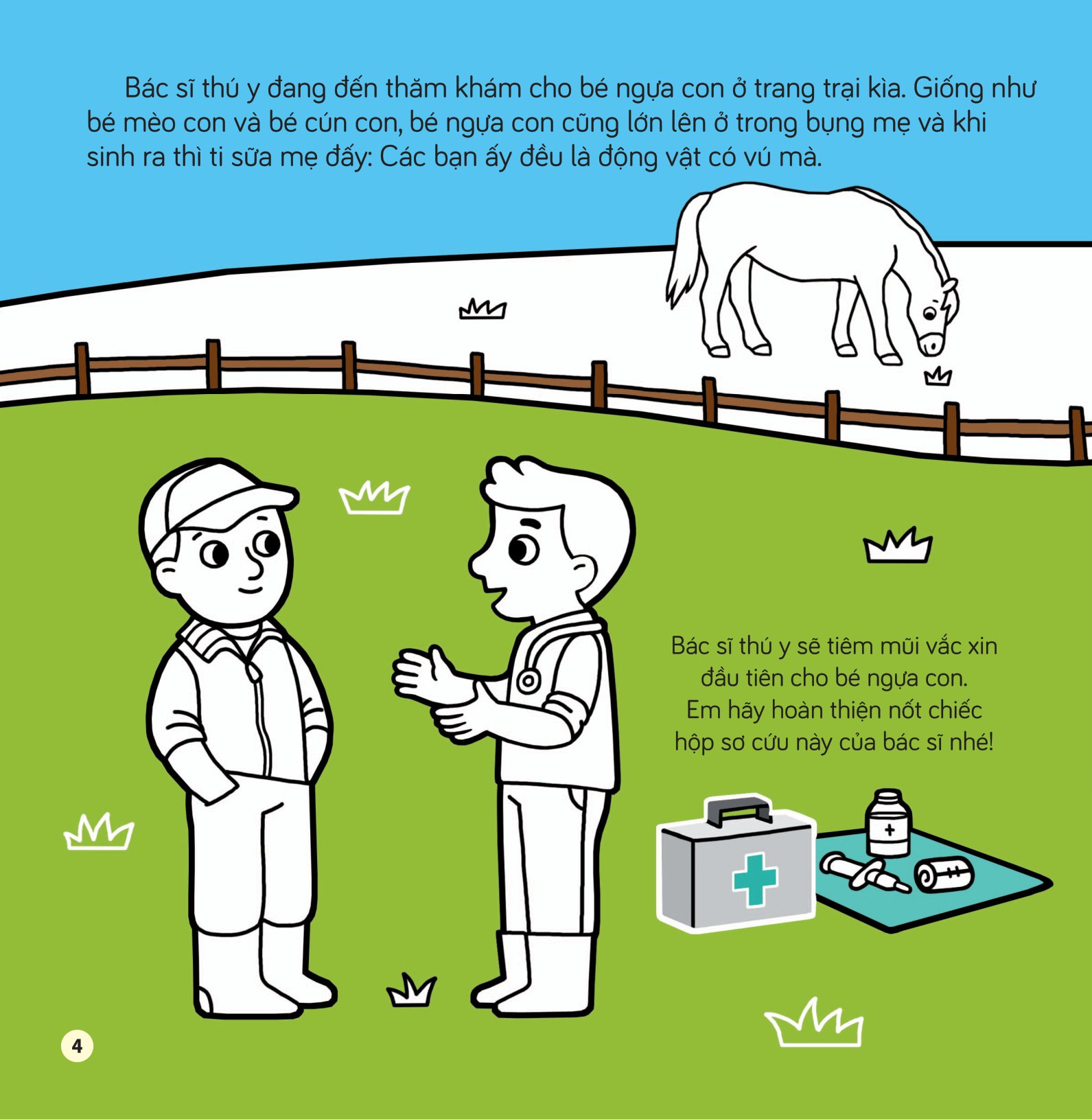 tô màu khám phá thế giới - các em bé động vật - Ảnh 5