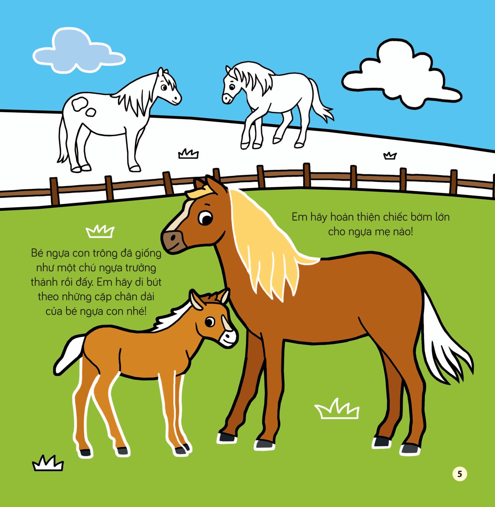 tô màu khám phá thế giới - các em bé động vật - Ảnh 6