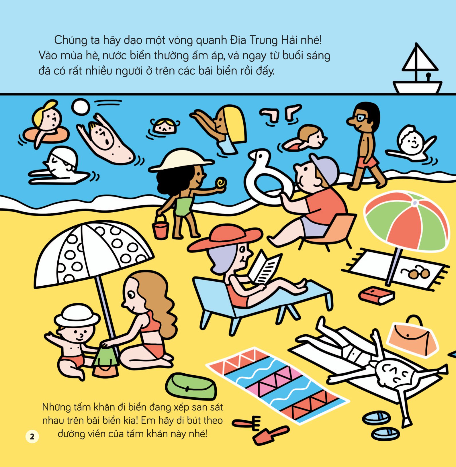 tô màu khám phá thế giới - trên bờ biển - Ảnh 3