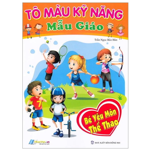 tô màu kỹ năng mẫu giáo - bé yêu môn thể thao