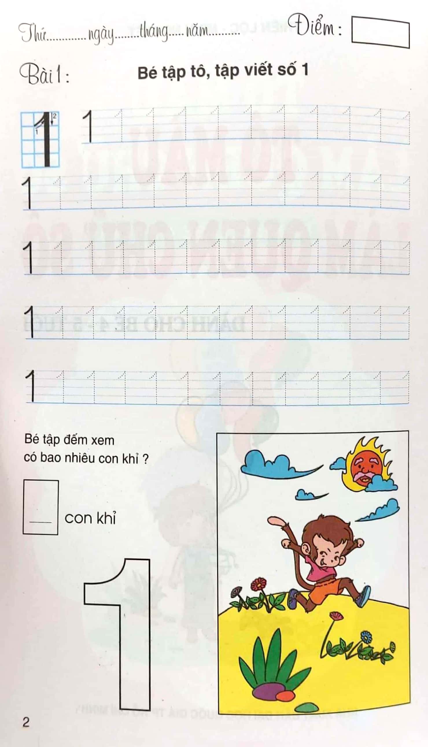 tô màu làm quen chữ số (dành cho bé 4-5 tuổi) - Ảnh 3