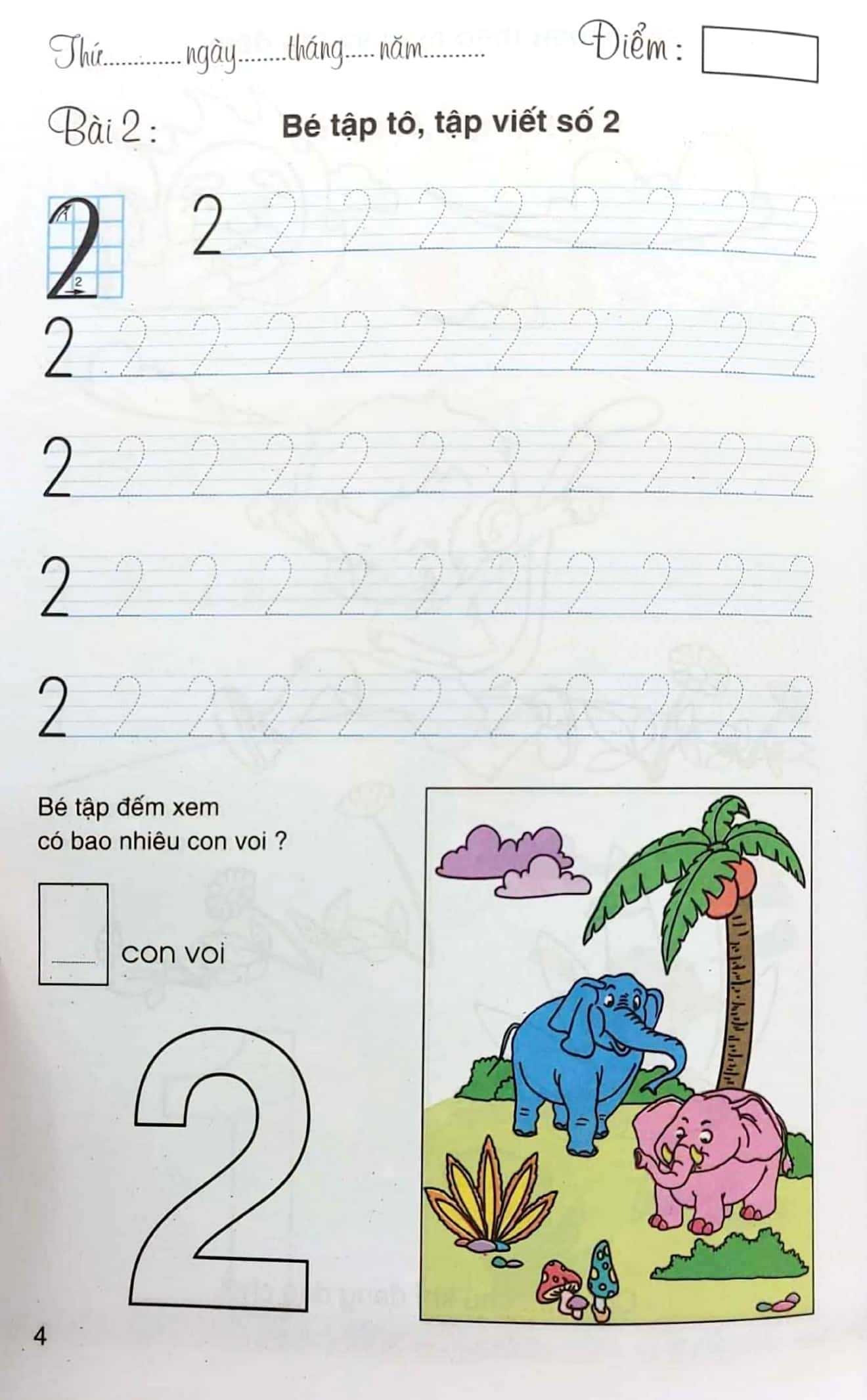 tô màu làm quen chữ số (dành cho bé 4-5 tuổi) - Ảnh 5