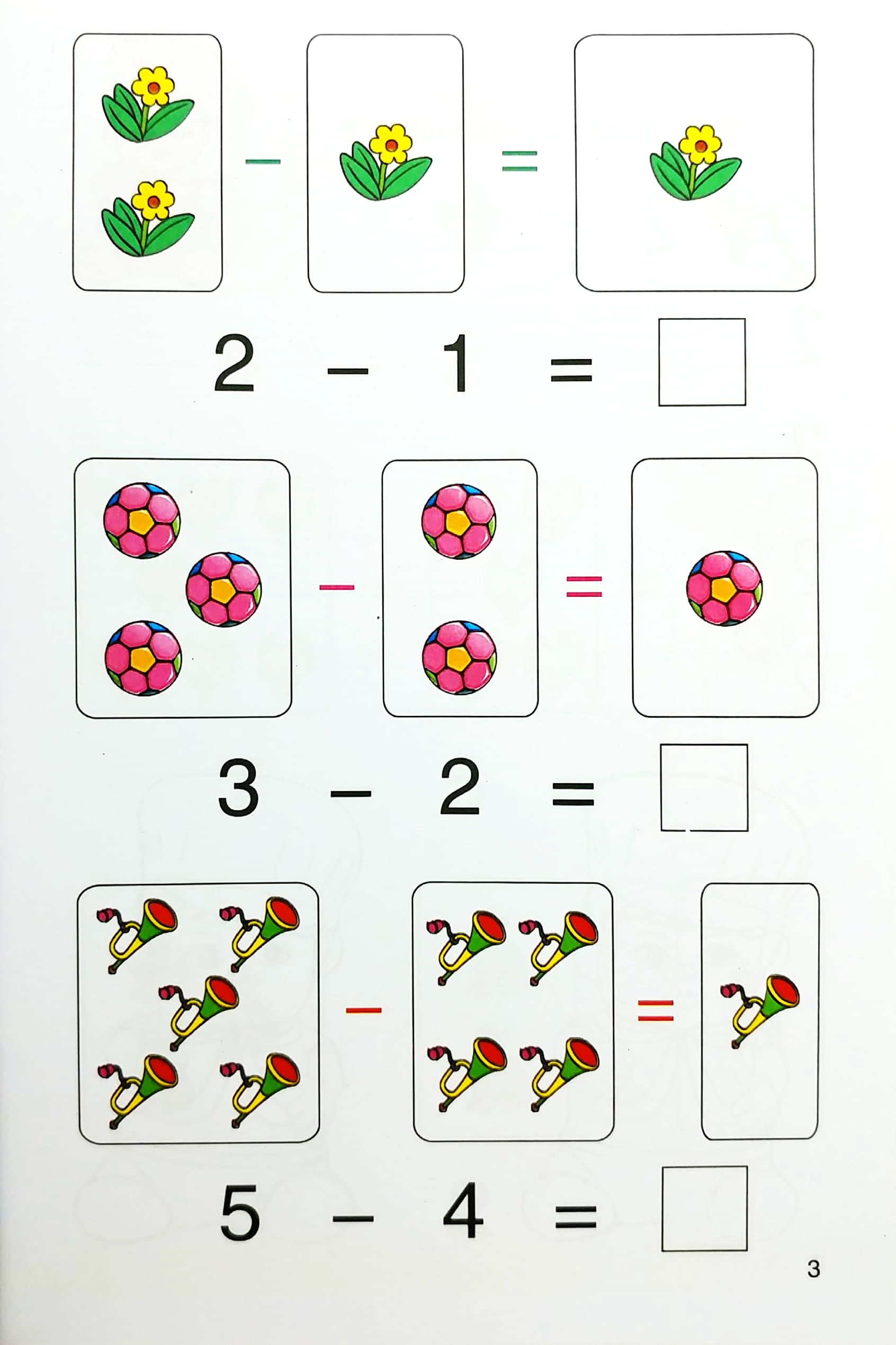 tô màu - làm quen với toán - phép trừ (dành cho trẻ 5-6 tuổi) - Ảnh 4